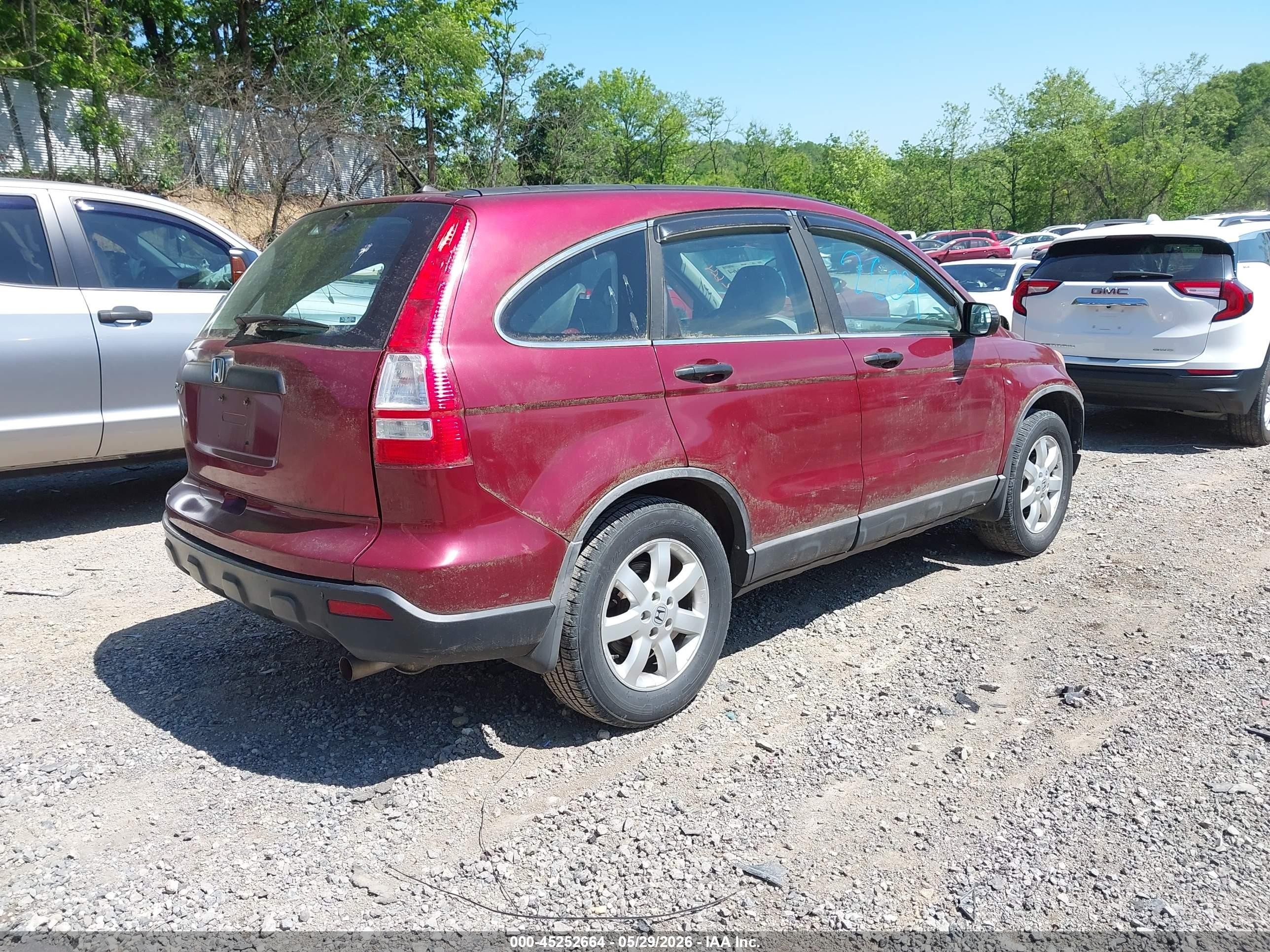 2008 Honda Cr-v Lx Red vin: 5J6RE48388L040605
