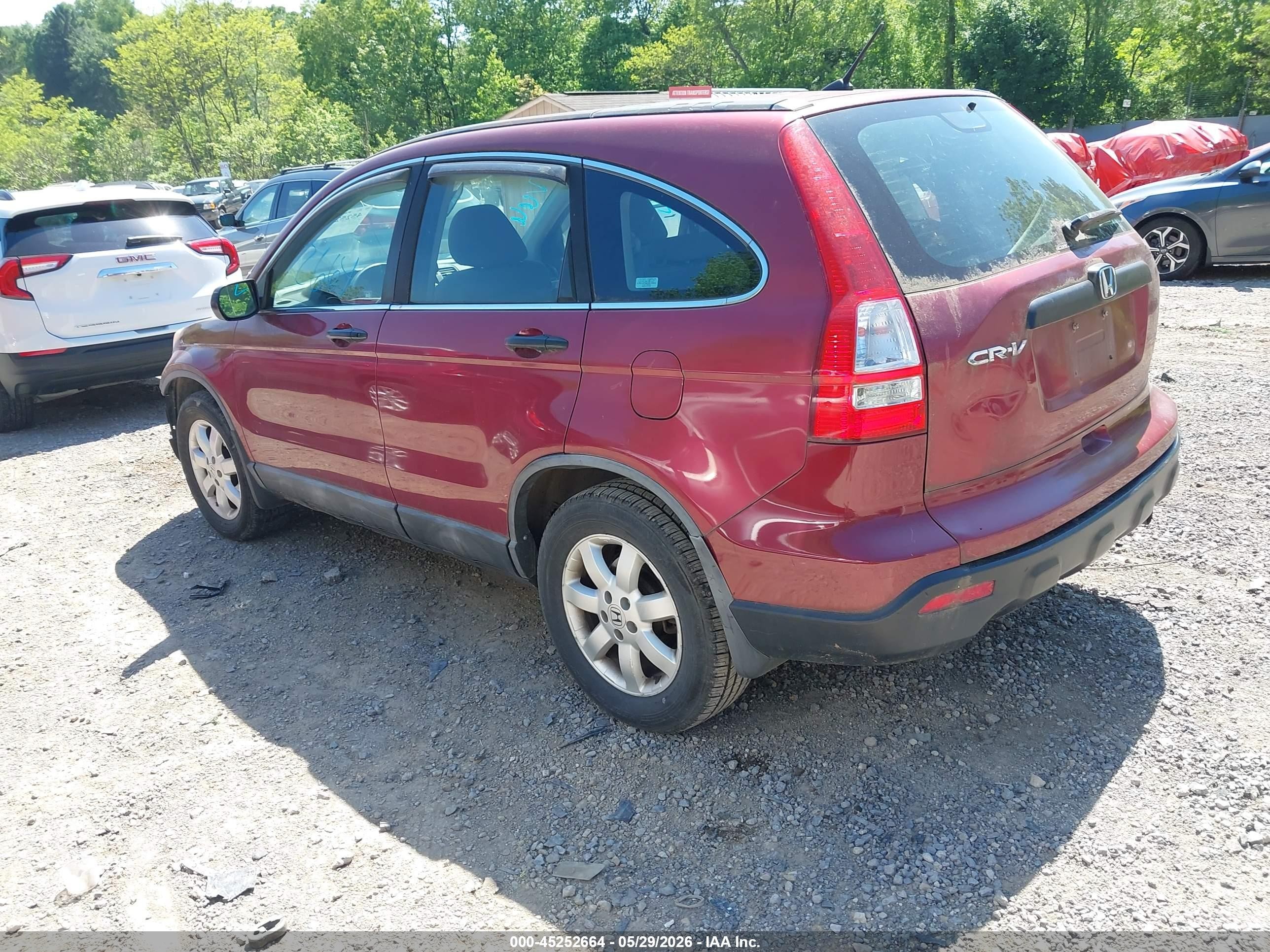 2008 Honda Cr-v Lx Red vin: 5J6RE48388L040605