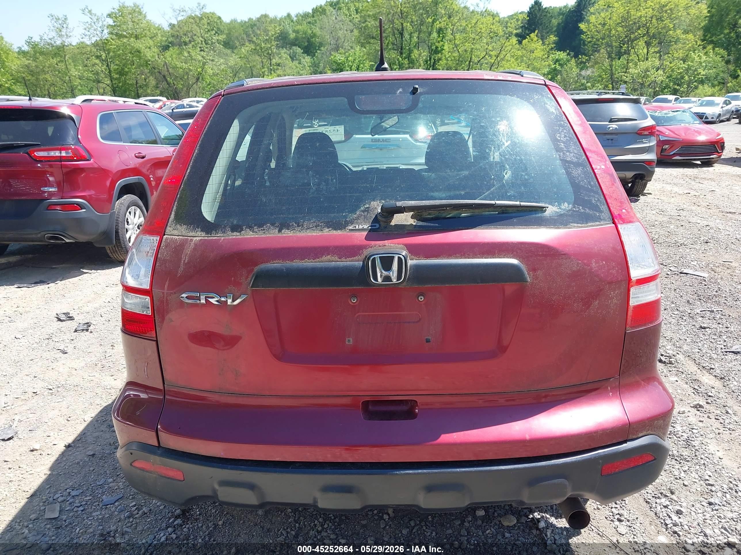 2008 Honda Cr-v Lx Red vin: 5J6RE48388L040605