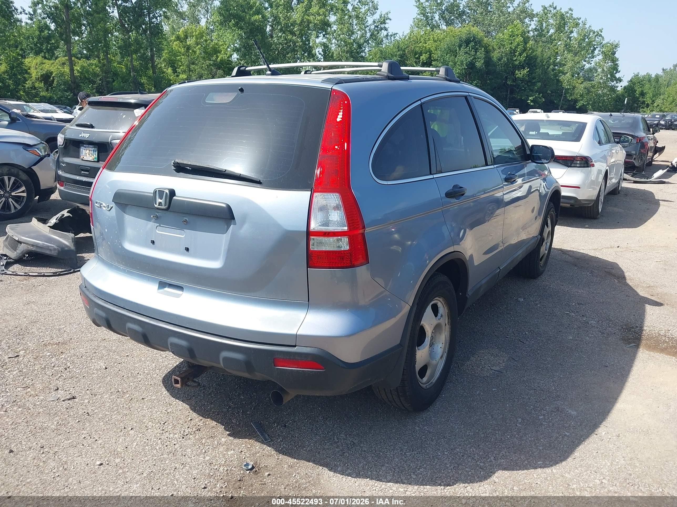2008 Honda Cr-v Lx Blue vin: 5J6RE48388L046937