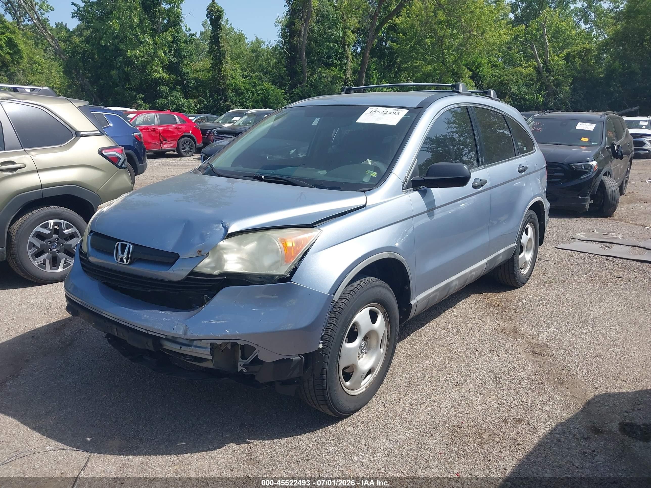 2008 Honda Cr-v Lx Blue vin: 5J6RE48388L046937