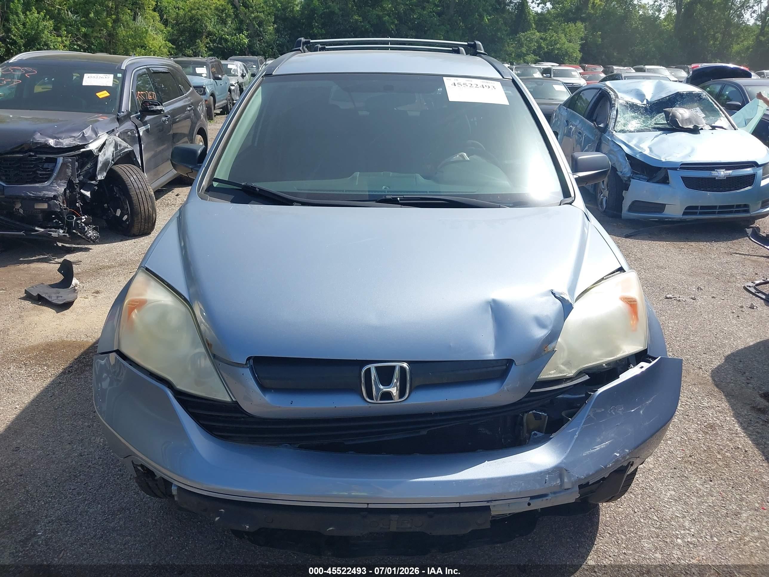 2008 Honda Cr-v Lx Blue vin: 5J6RE48388L046937