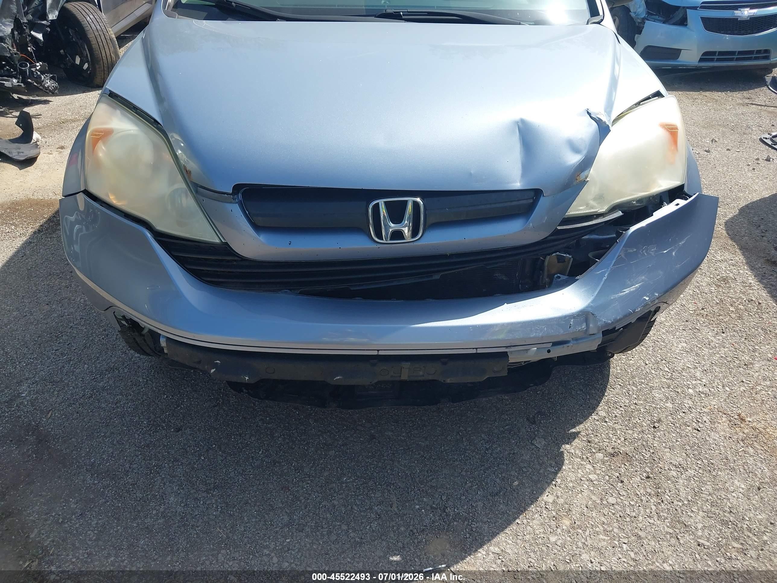 2008 Honda Cr-v Lx Blue vin: 5J6RE48388L046937