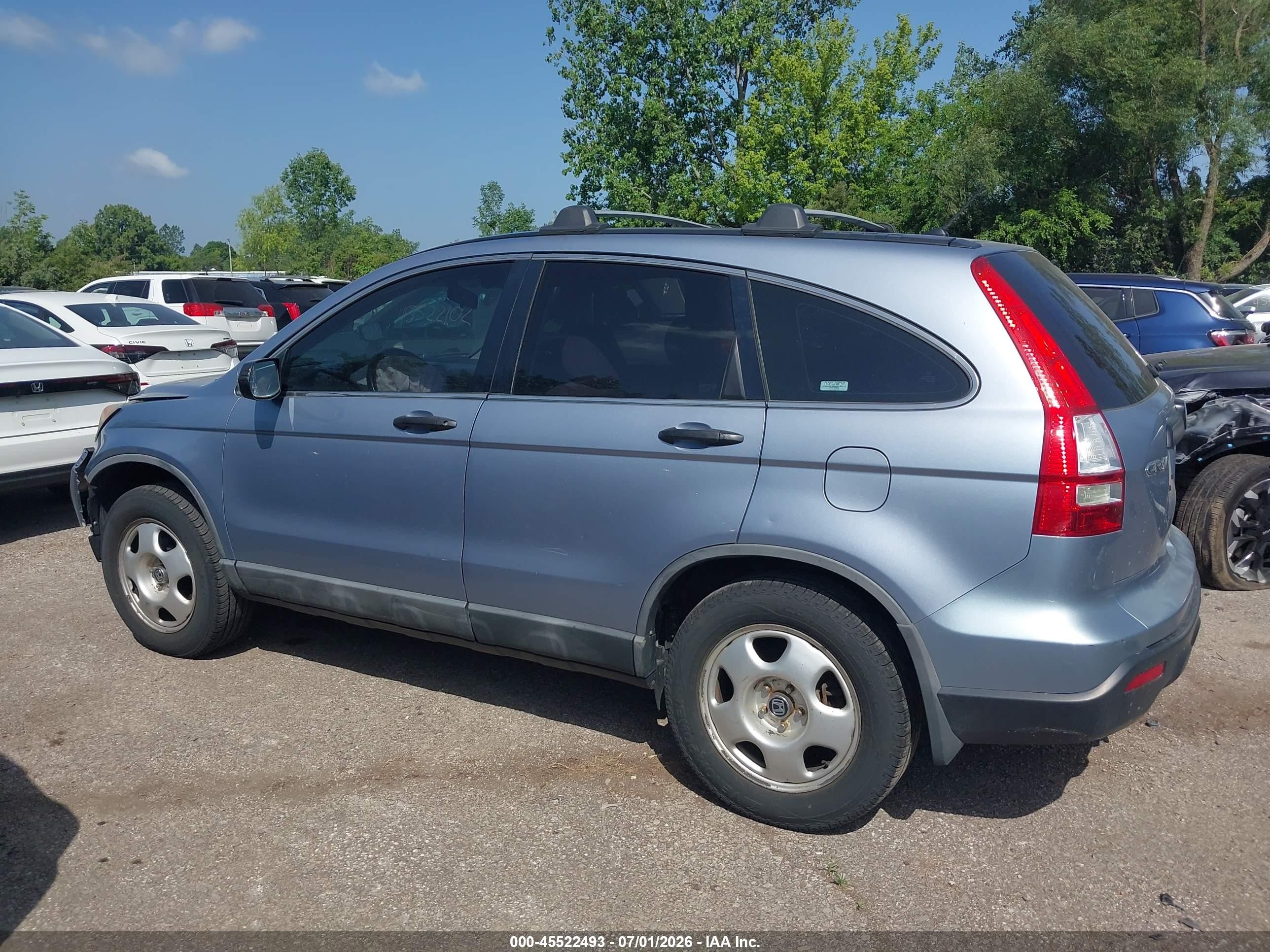2008 Honda Cr-v Lx Blue vin: 5J6RE48388L046937
