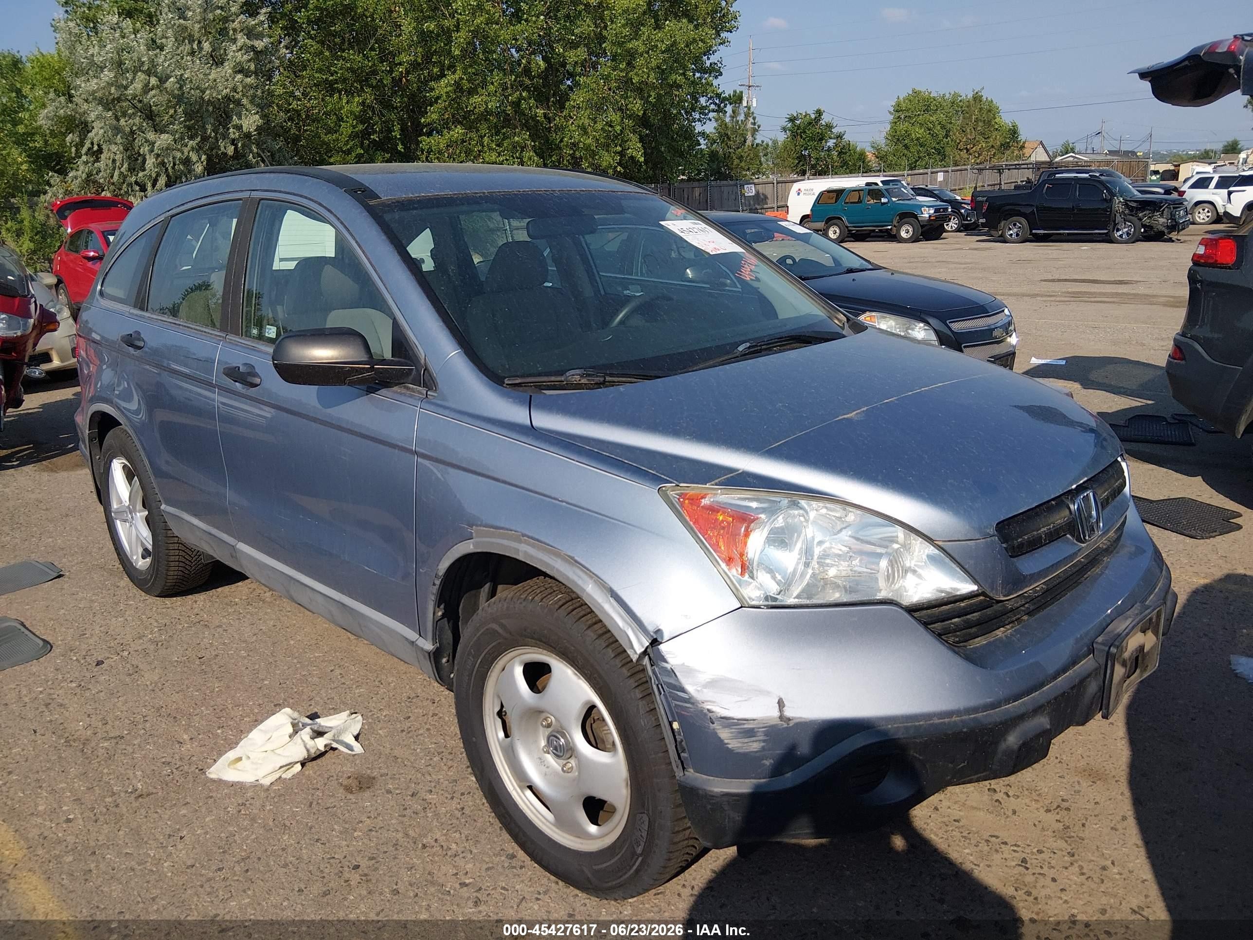 2008 Honda Cr-v Lx Blue vin: 5J6RE48388L048199