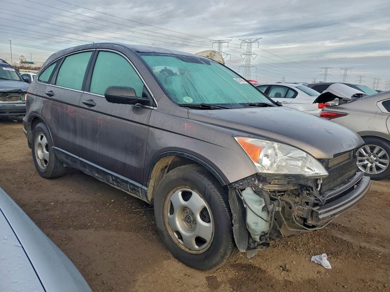 2009 Honda Cr-v Lx Gray vin: 5J6RE48389L025863