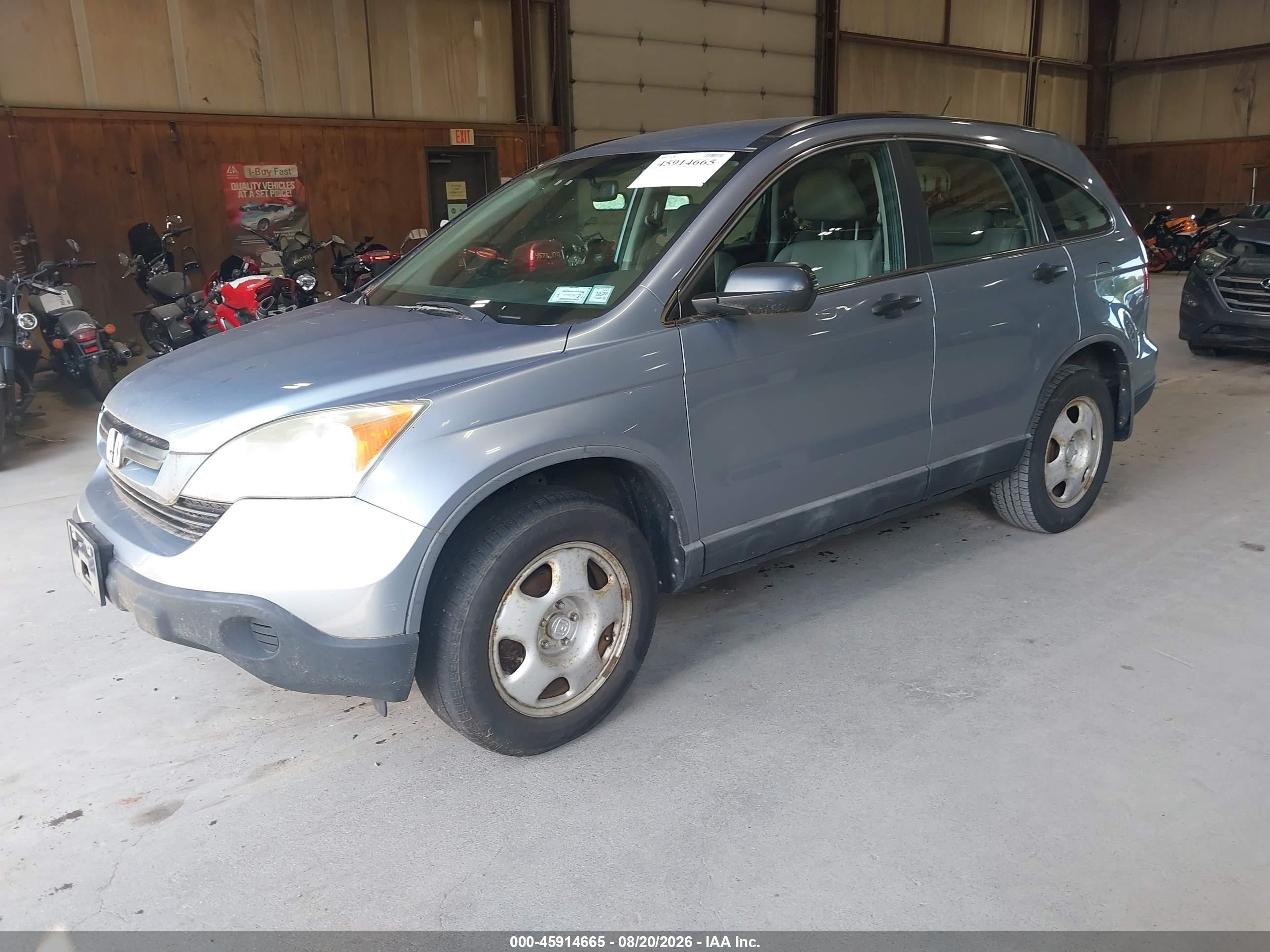 2009 Honda Cr-v Lx Light Blue vin: 5J6RE48389L028777