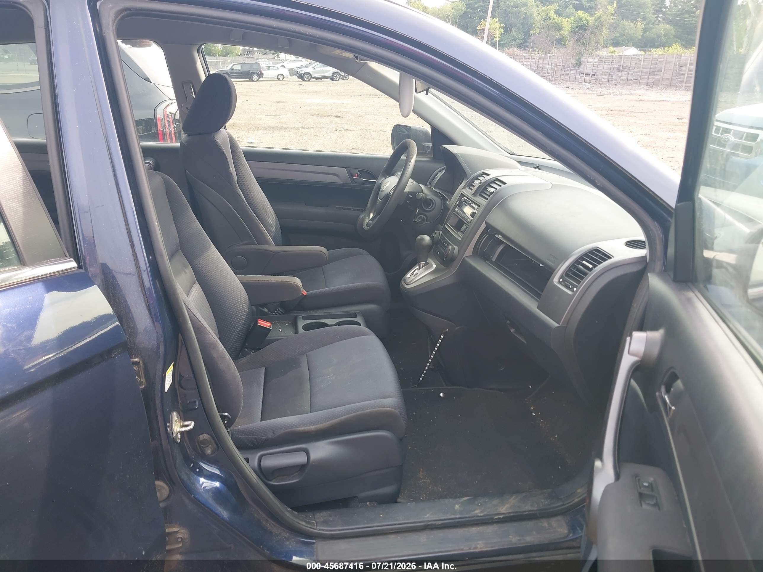 2009 Honda Cr-v Lx Blue vin: 5J6RE48389L050732