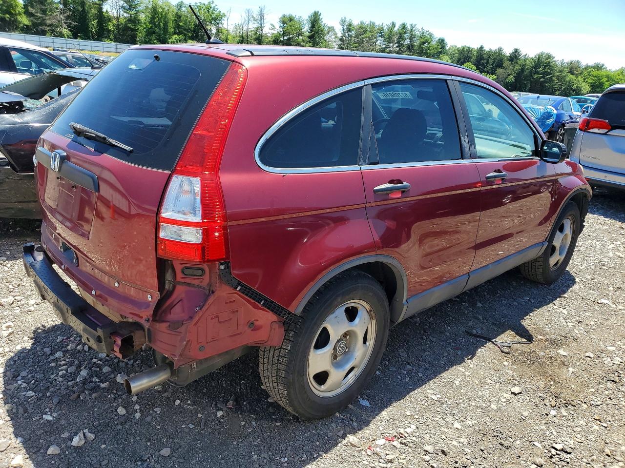 2009 Honda Cr-v Lx Red vin: 5J6RE48389L059527