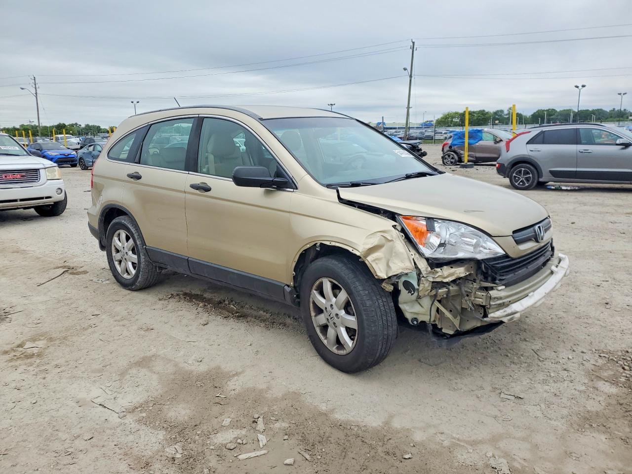 2007 Honda Cr-v Lx Beige vin: 5J6RE48397L007885