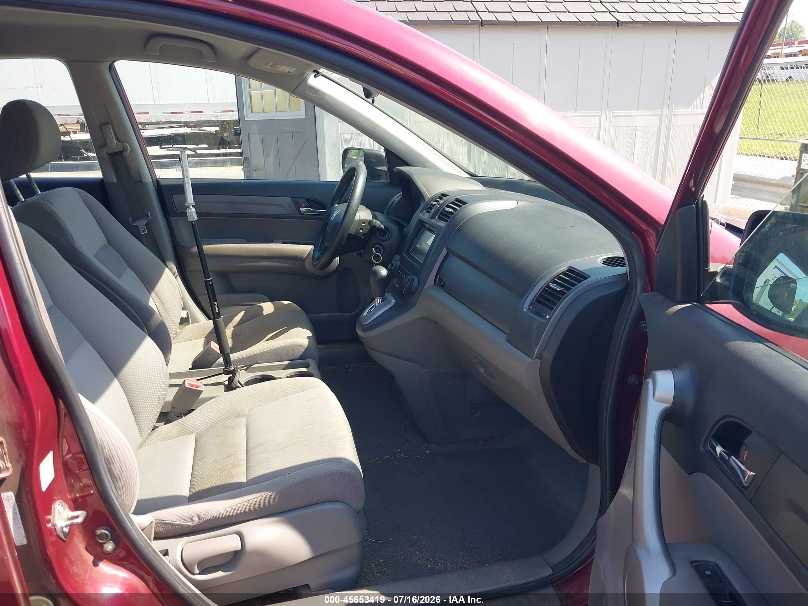 2007 Honda Cr-v Lx Red vin: 5J6RE48397L013833
