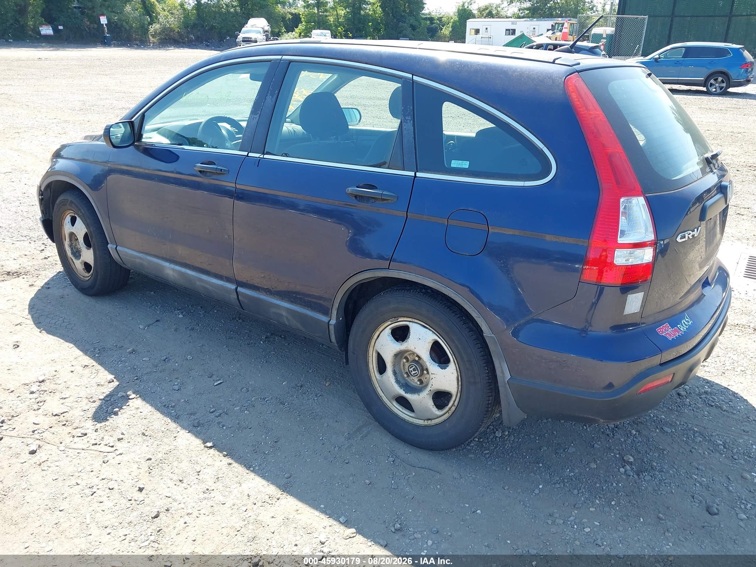 2009 Honda Cr-v Lx Blue vin: 5J6RE48399L045149