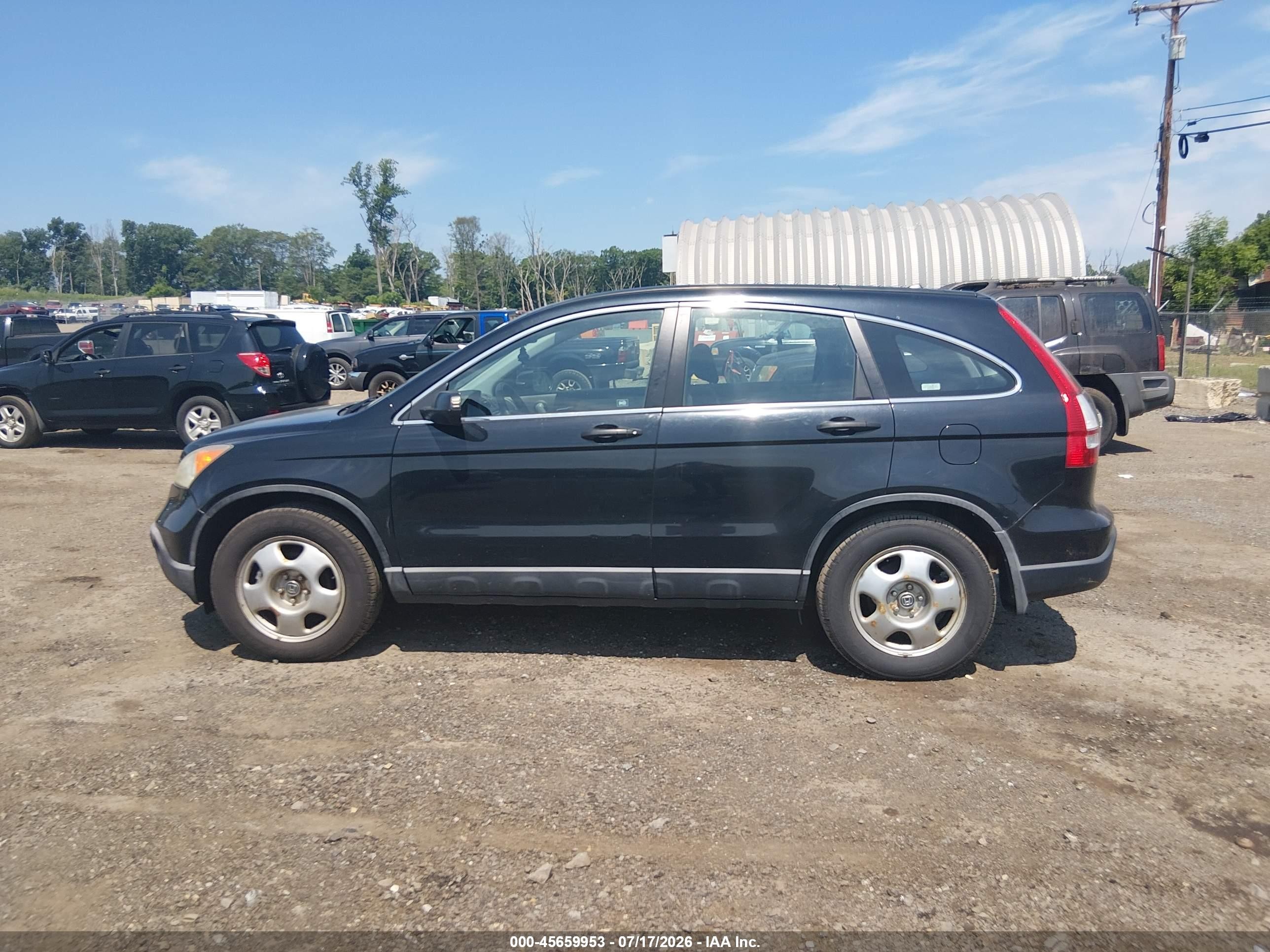 2009 Honda Cr-v Lx Black vin: 5J6RE48399L068334
