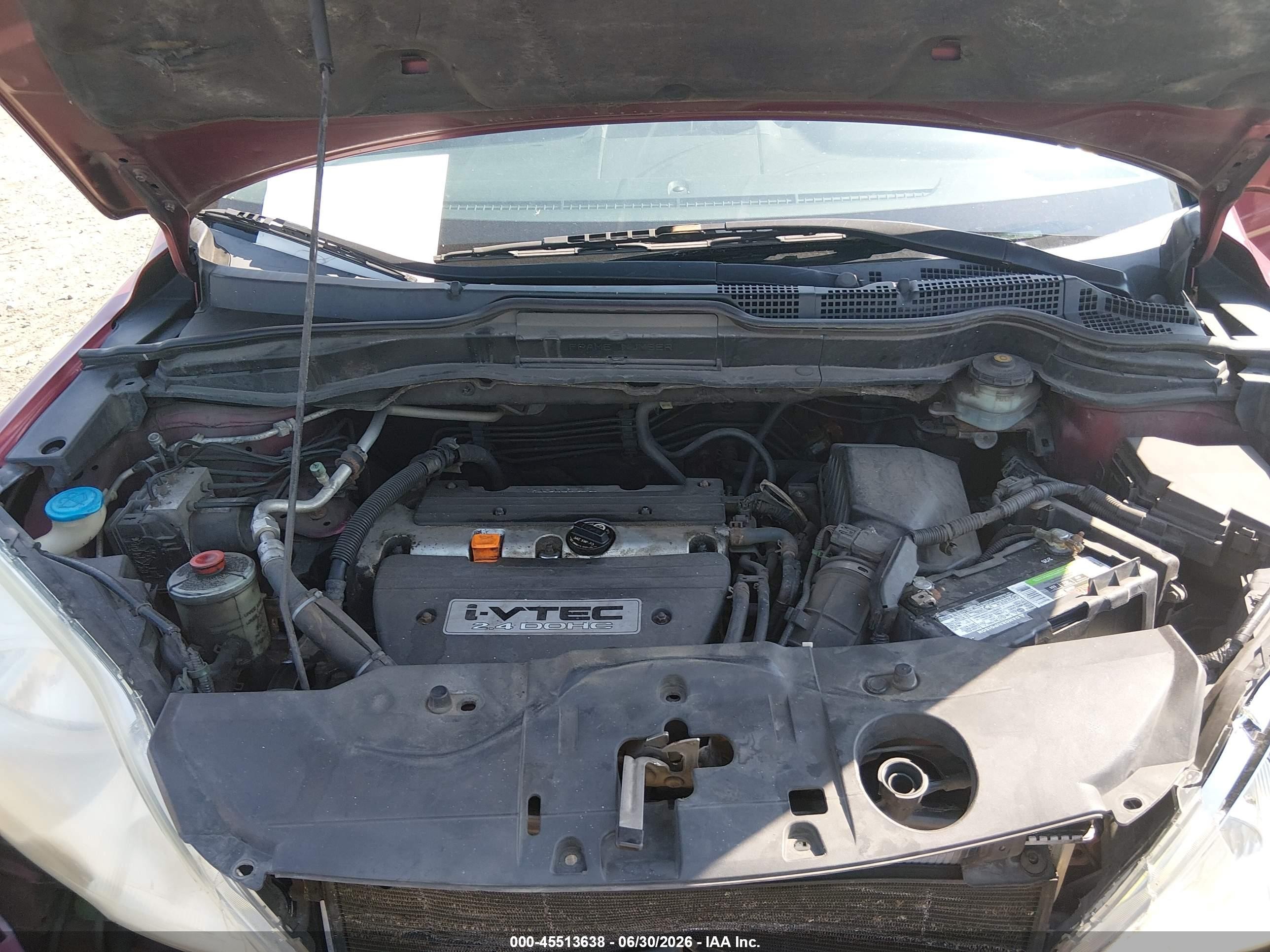 2007 Honda Cr-v Lx Red vin: 5J6RE483X7L013890