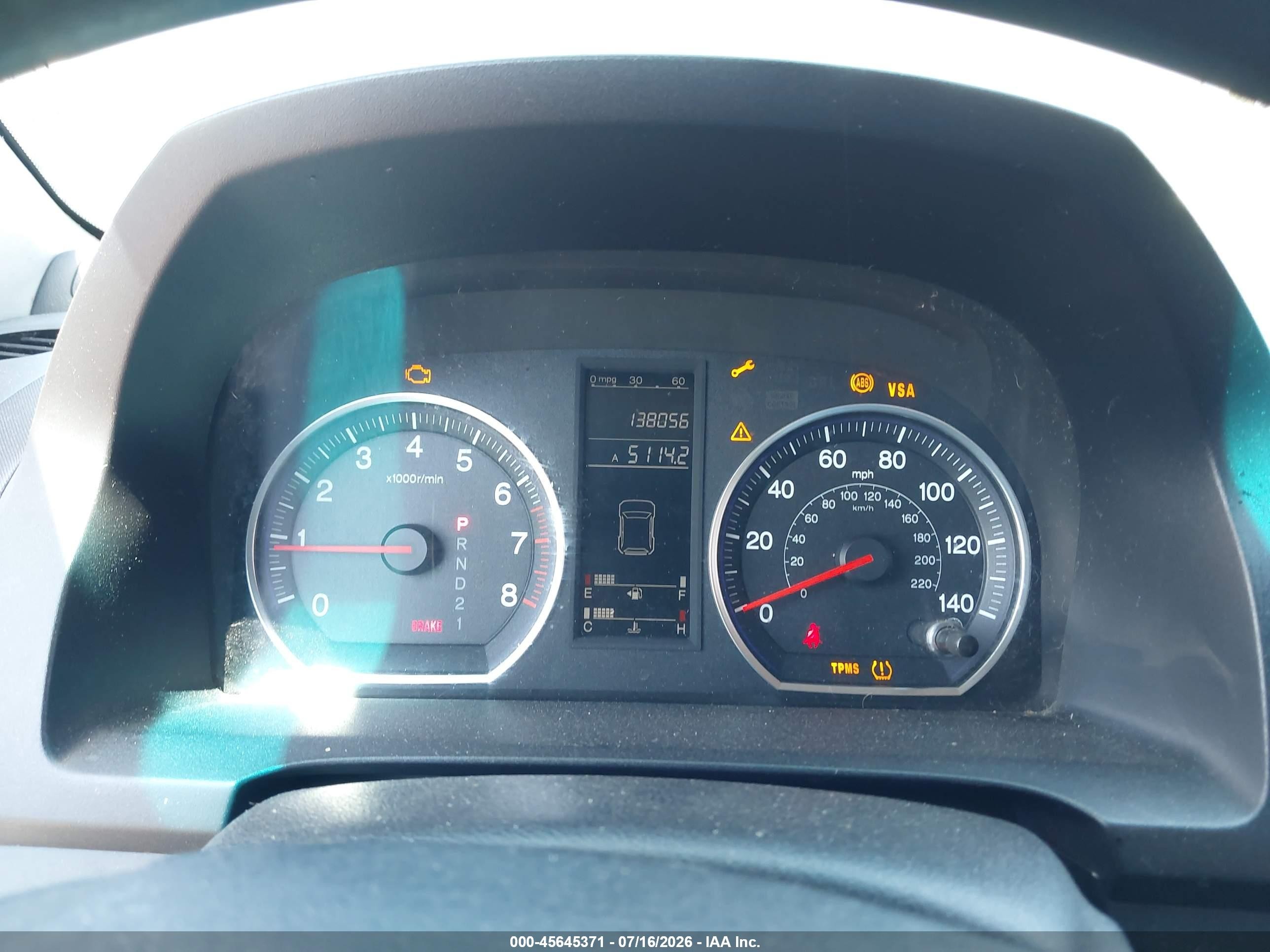 2007 Honda Cr-v Lx Light Blue vin: 5J6RE483X7L019107