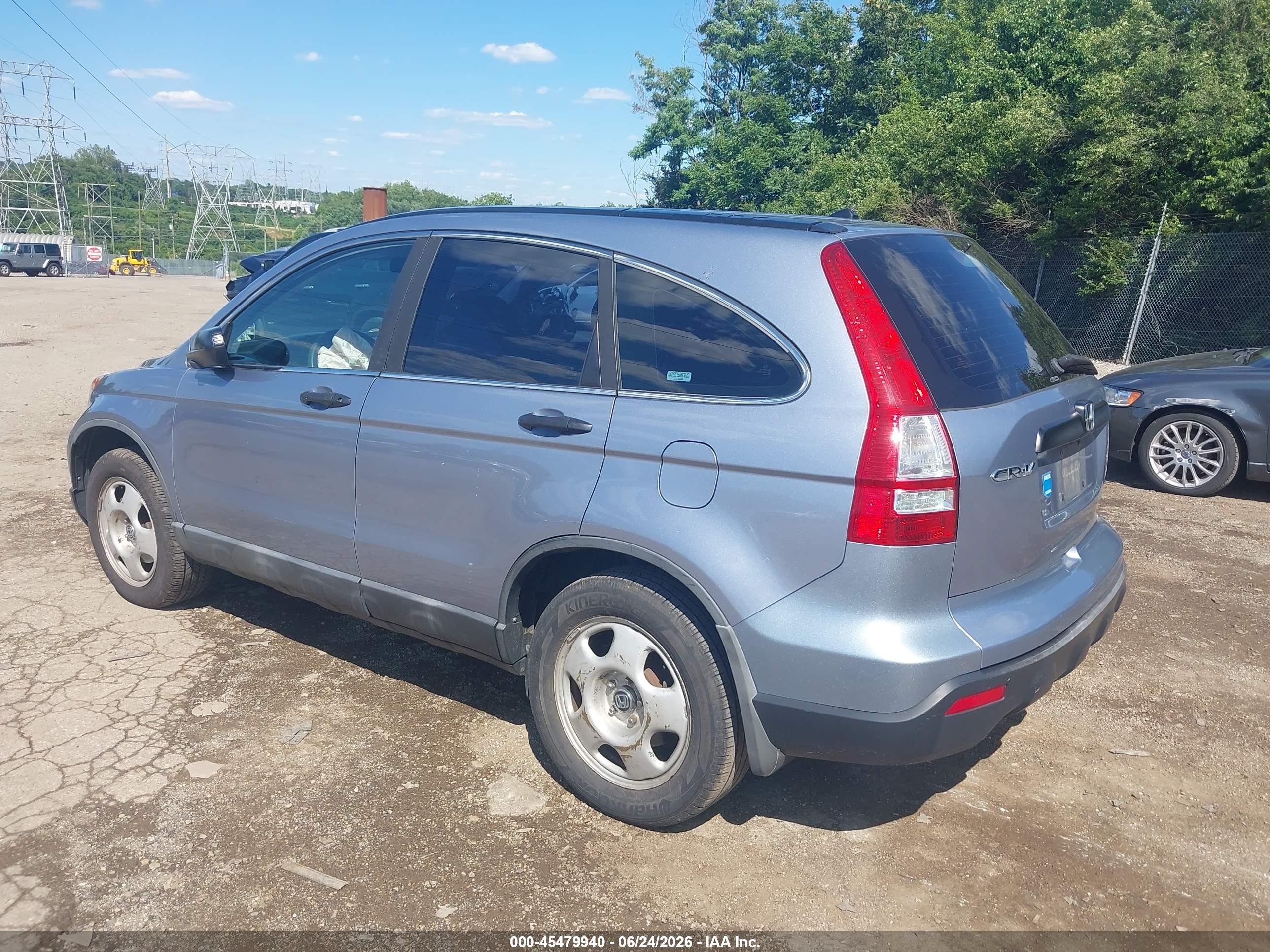 2009 Honda Cr-v Lx Light Blue vin: 5J6RE483X9L020325