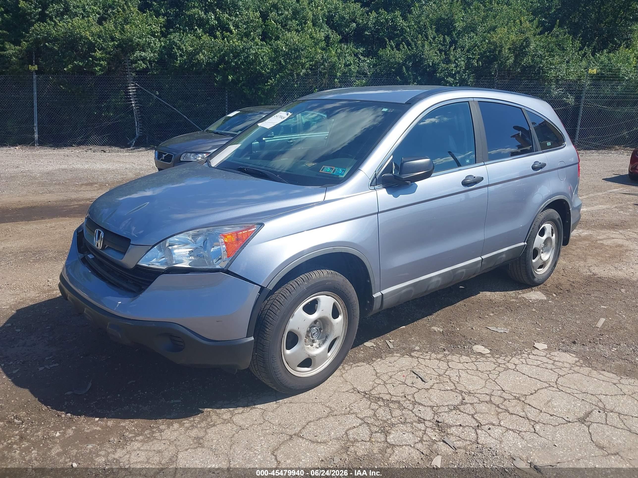 2009 Honda Cr-v Lx Light Blue vin: 5J6RE483X9L020325