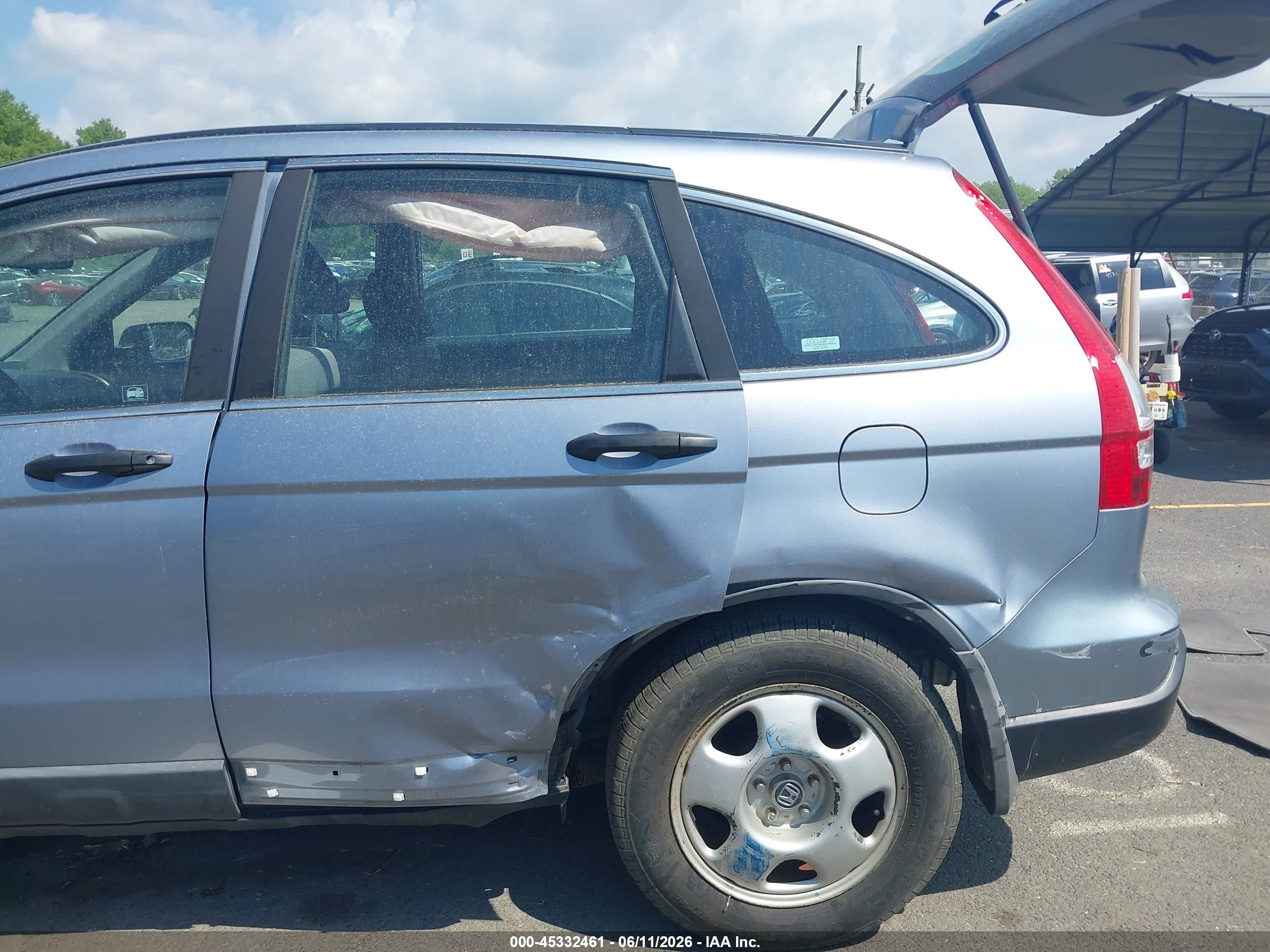 2009 Honda Cr-v Lx Light Blue vin: 5J6RE483X9L026528