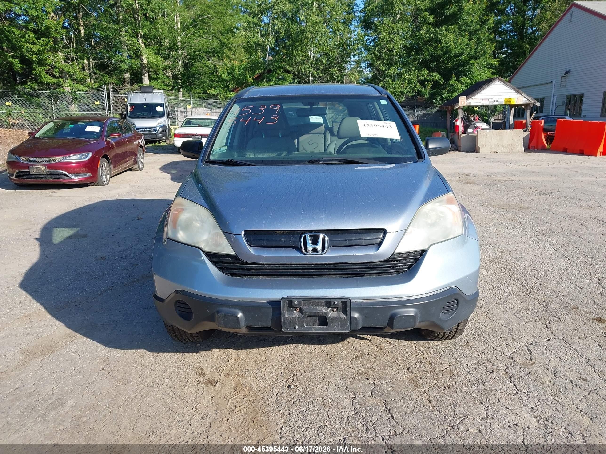 2009 Honda Cr-v Lx Light Blue vin: 5J6RE483X9L038775