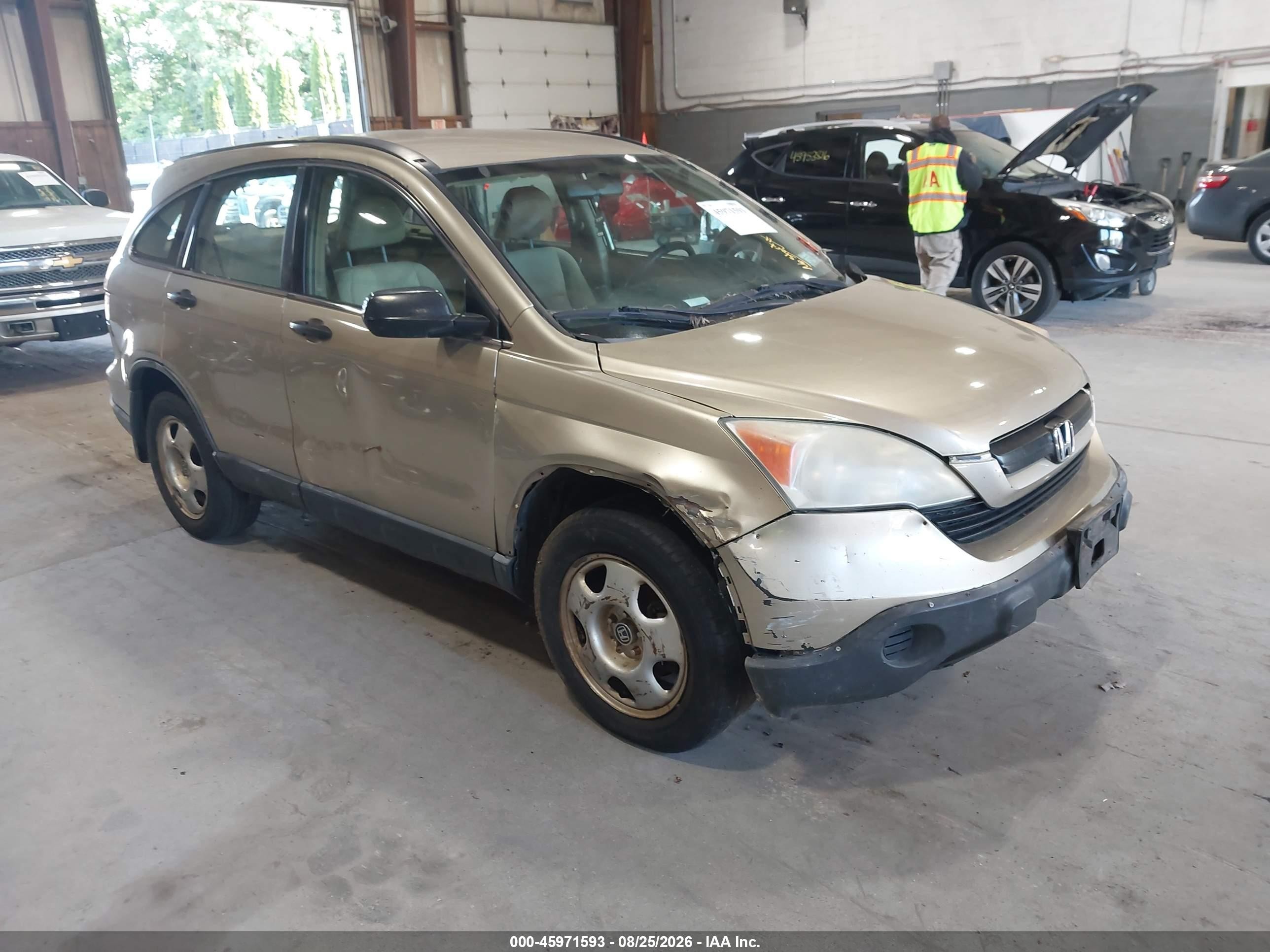 2009 Honda Cr-v Lx Gold vin: 5J6RE483X9L058394