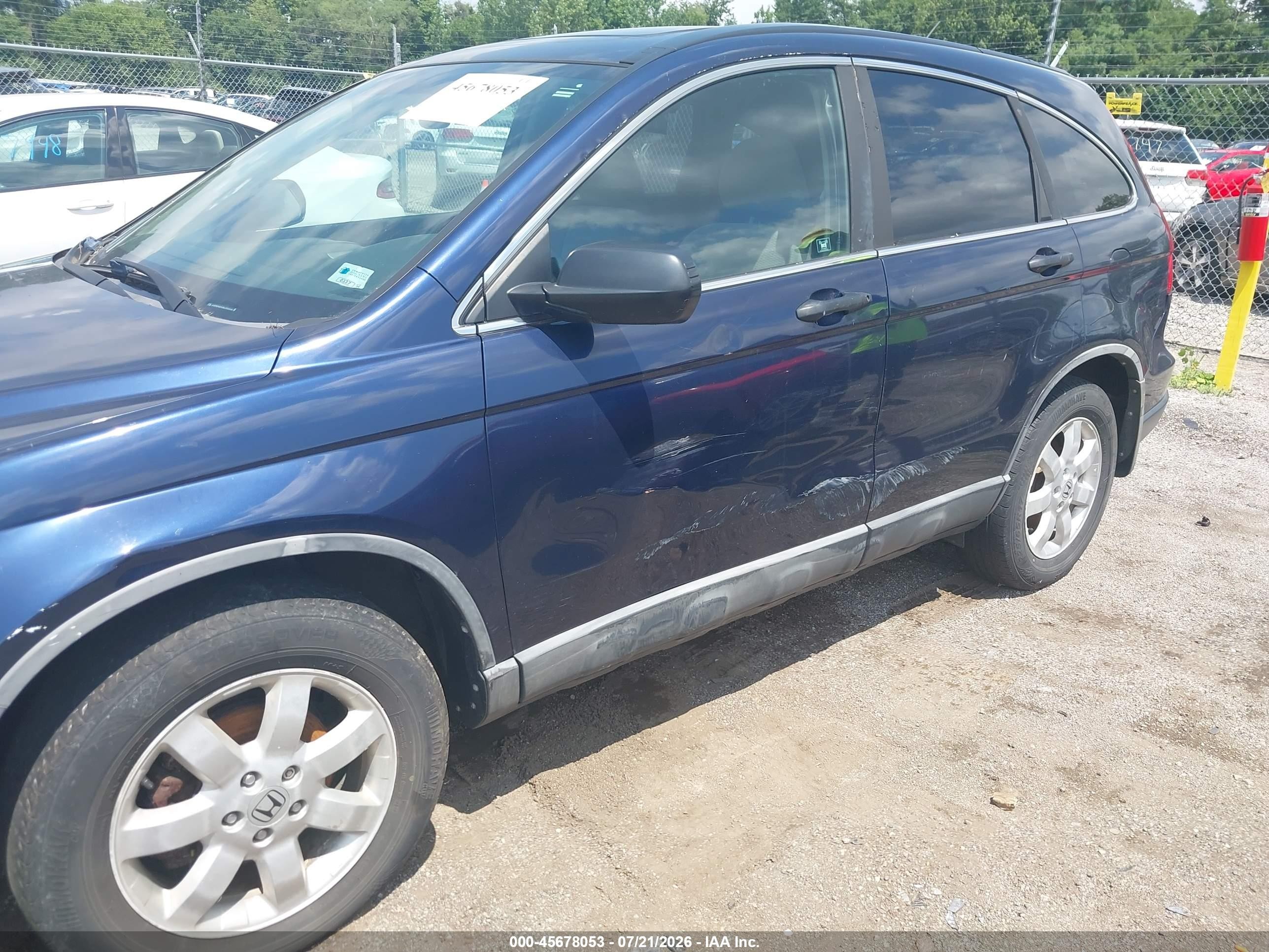 2008 Honda Cr-v Ex Синий vin: 5J6RE48508L043550