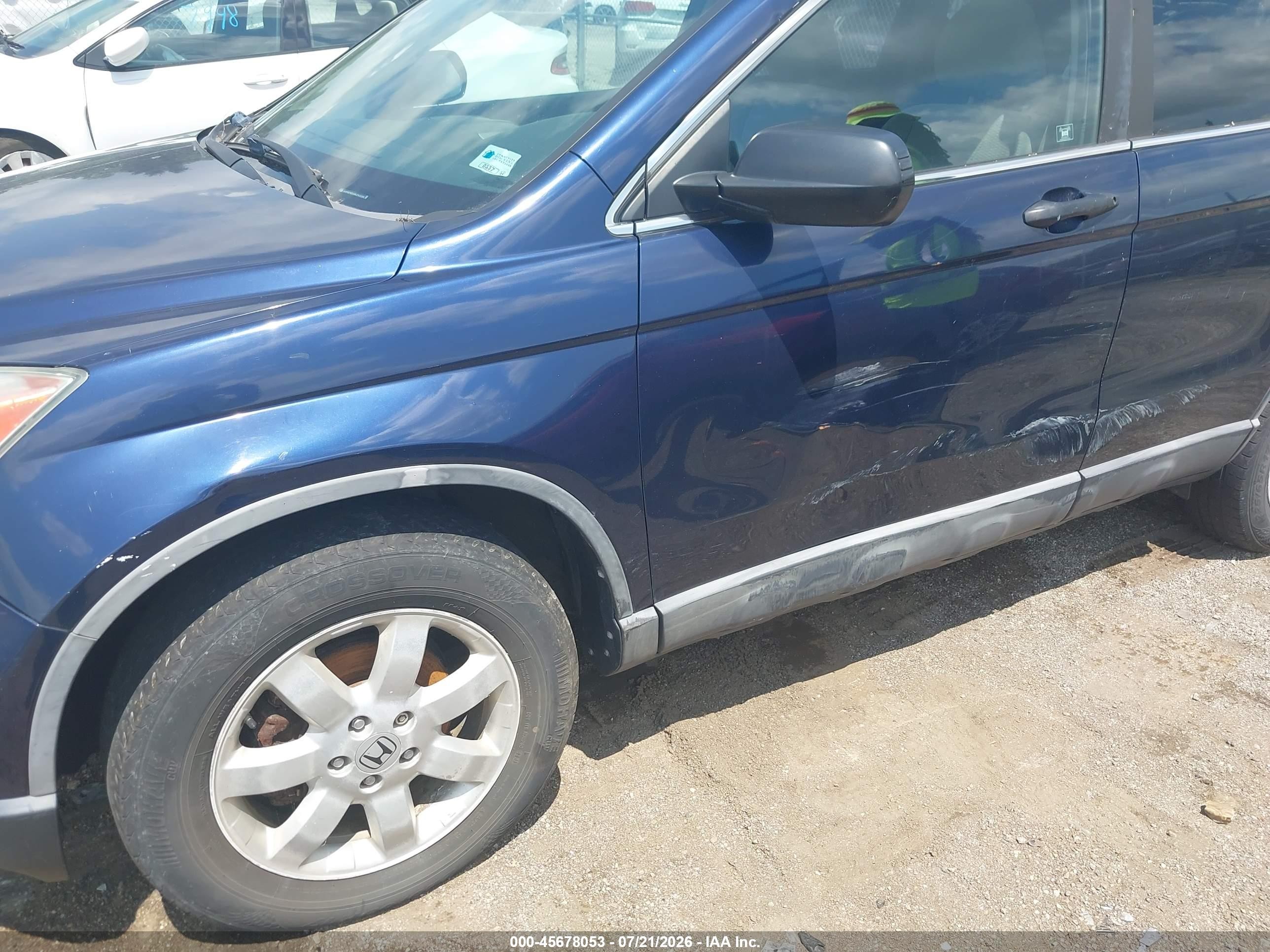 2008 Honda Cr-v Ex Синий vin: 5J6RE48508L043550