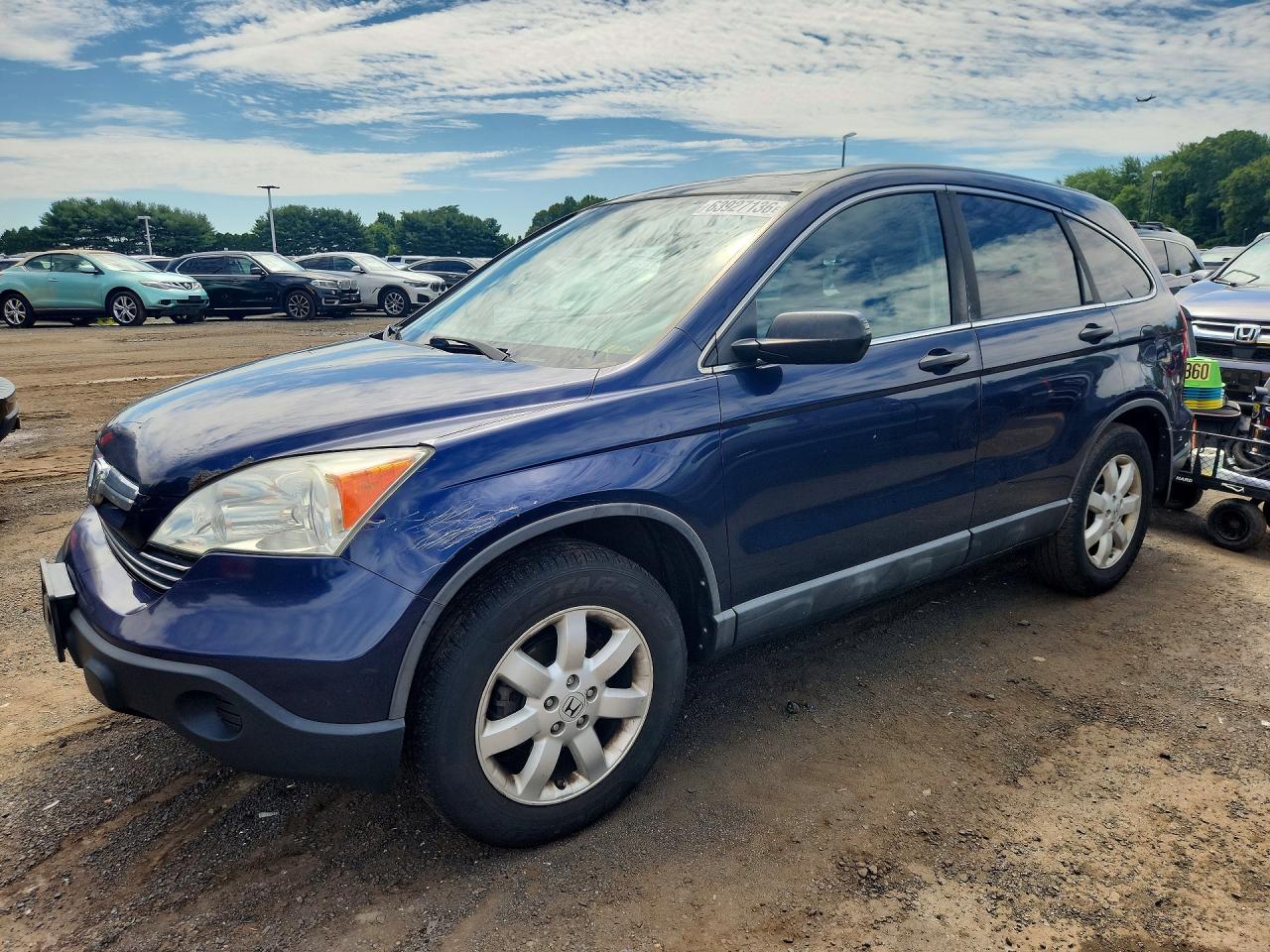 2008 Honda Cr-v Ex Blue vin: 5J6RE48508L047548