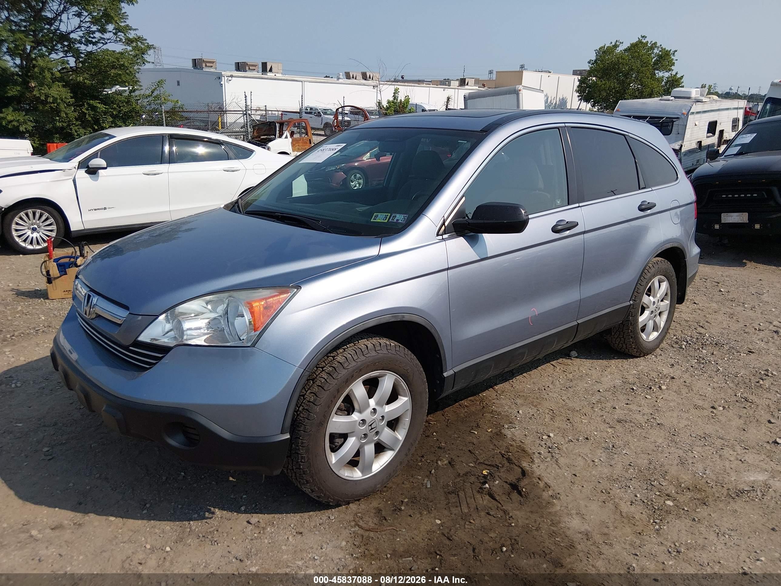 2009 Honda Cr-v Ex Light Blue vin: 5J6RE48509L016138