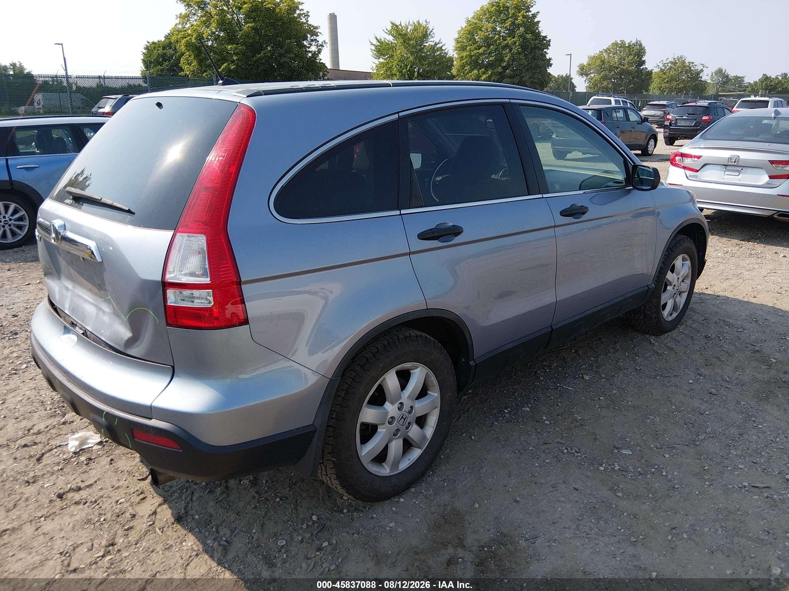 2009 Honda Cr-v Ex Light Blue vin: 5J6RE48509L016138