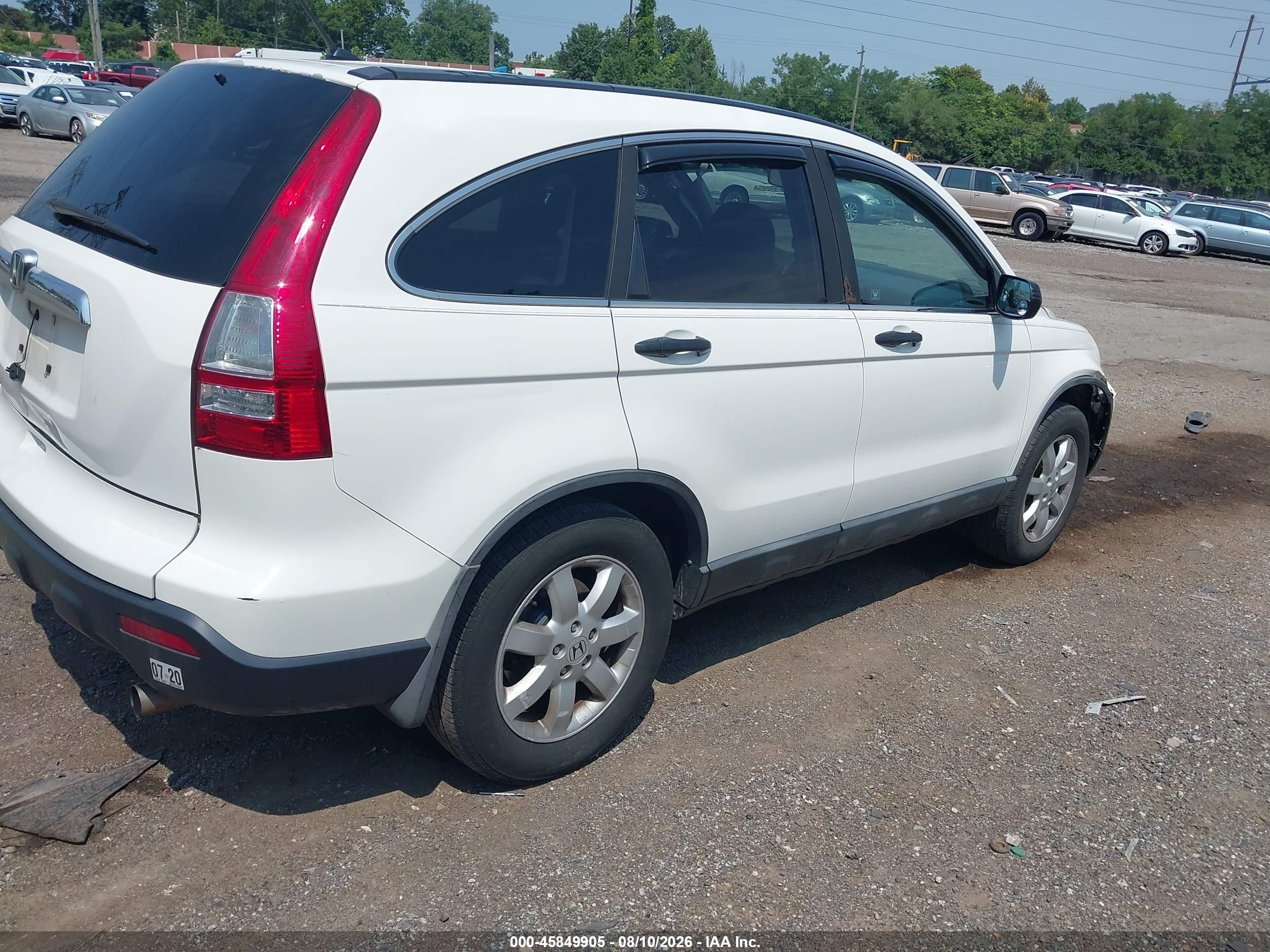 2009 Honda Cr-v Ex Белый vin: 5J6RE48519L008436