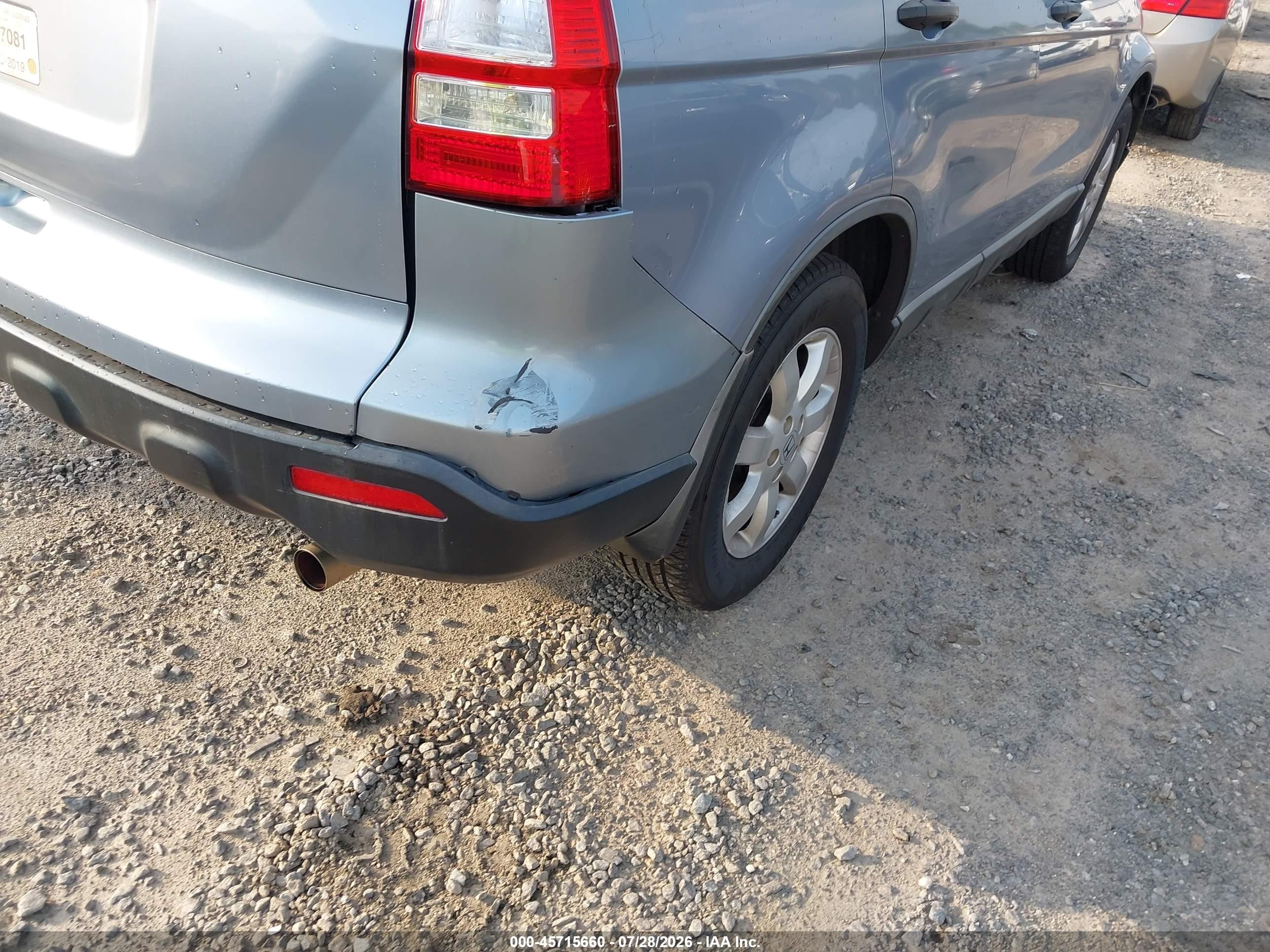 2009 Honda Cr-v Ex Blue vin: 5J6RE48519L028668