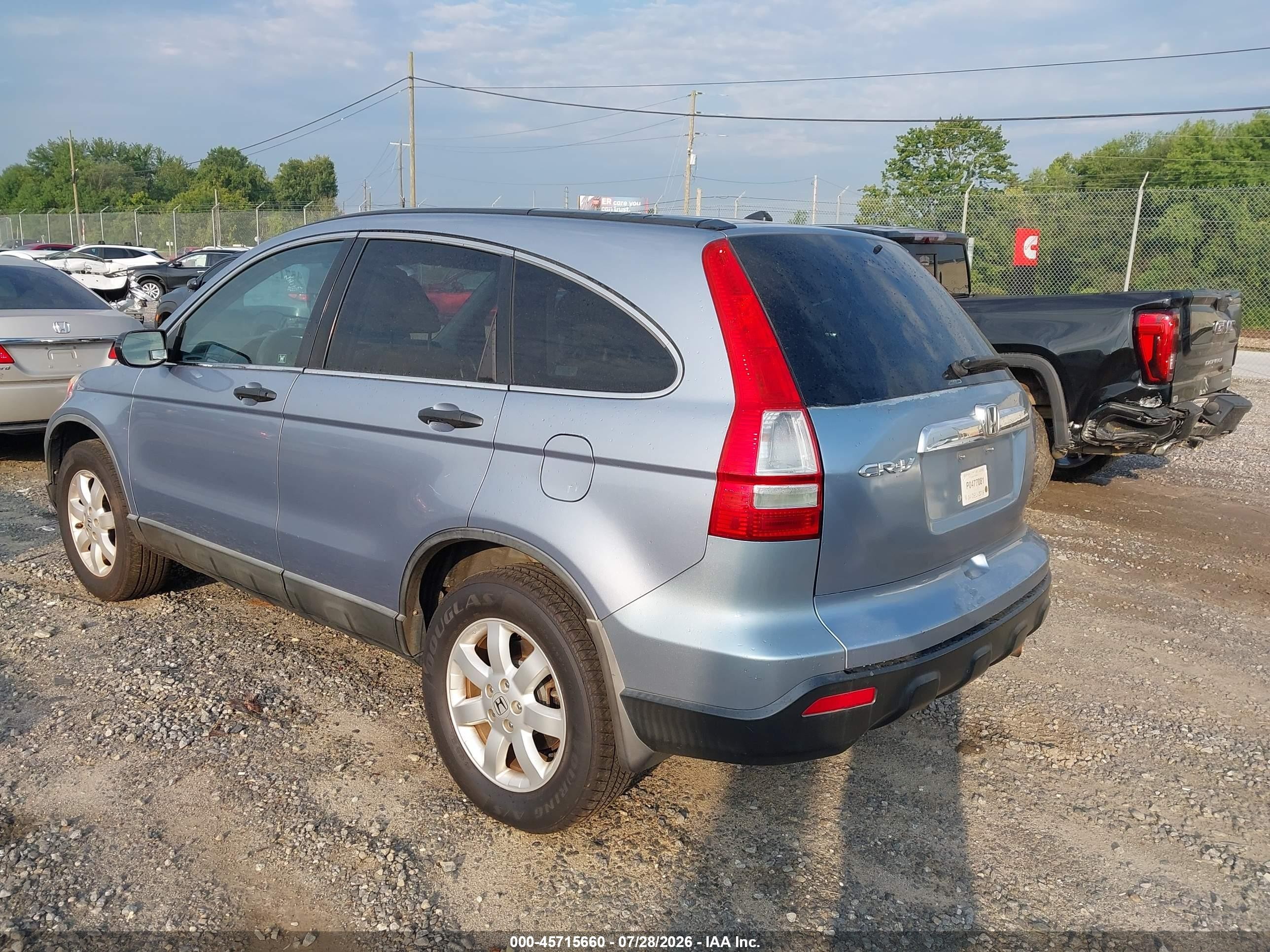 2009 Honda Cr-v Ex Blue vin: 5J6RE48519L028668