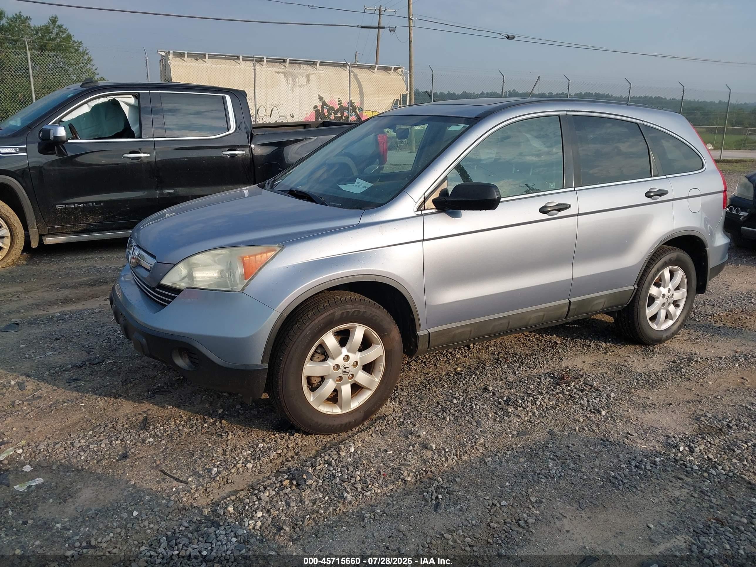 2009 Honda Cr-v Ex Blue vin: 5J6RE48519L028668