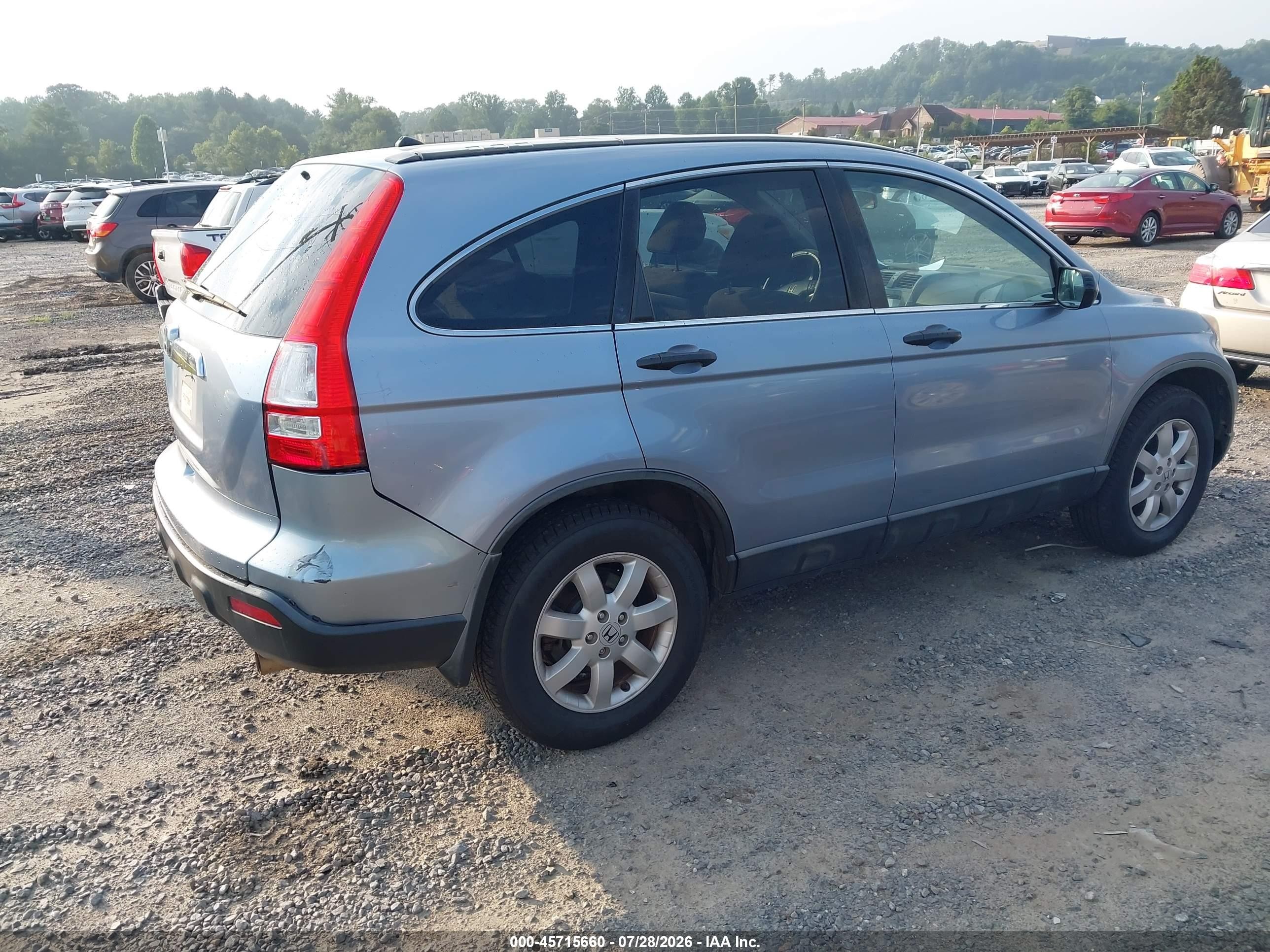 2009 Honda Cr-v Ex Blue vin: 5J6RE48519L028668