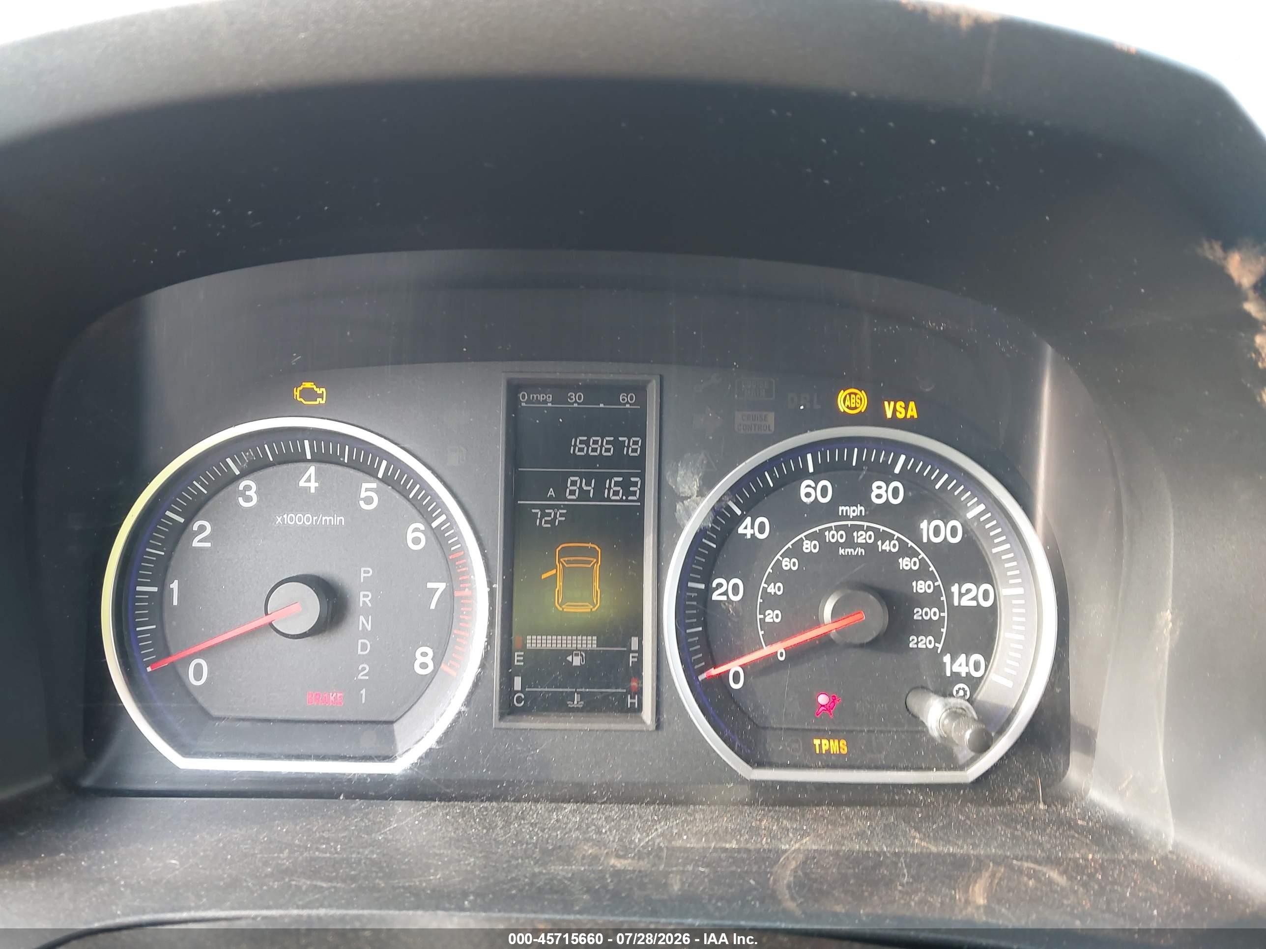 2009 Honda Cr-v Ex Blue vin: 5J6RE48519L028668
