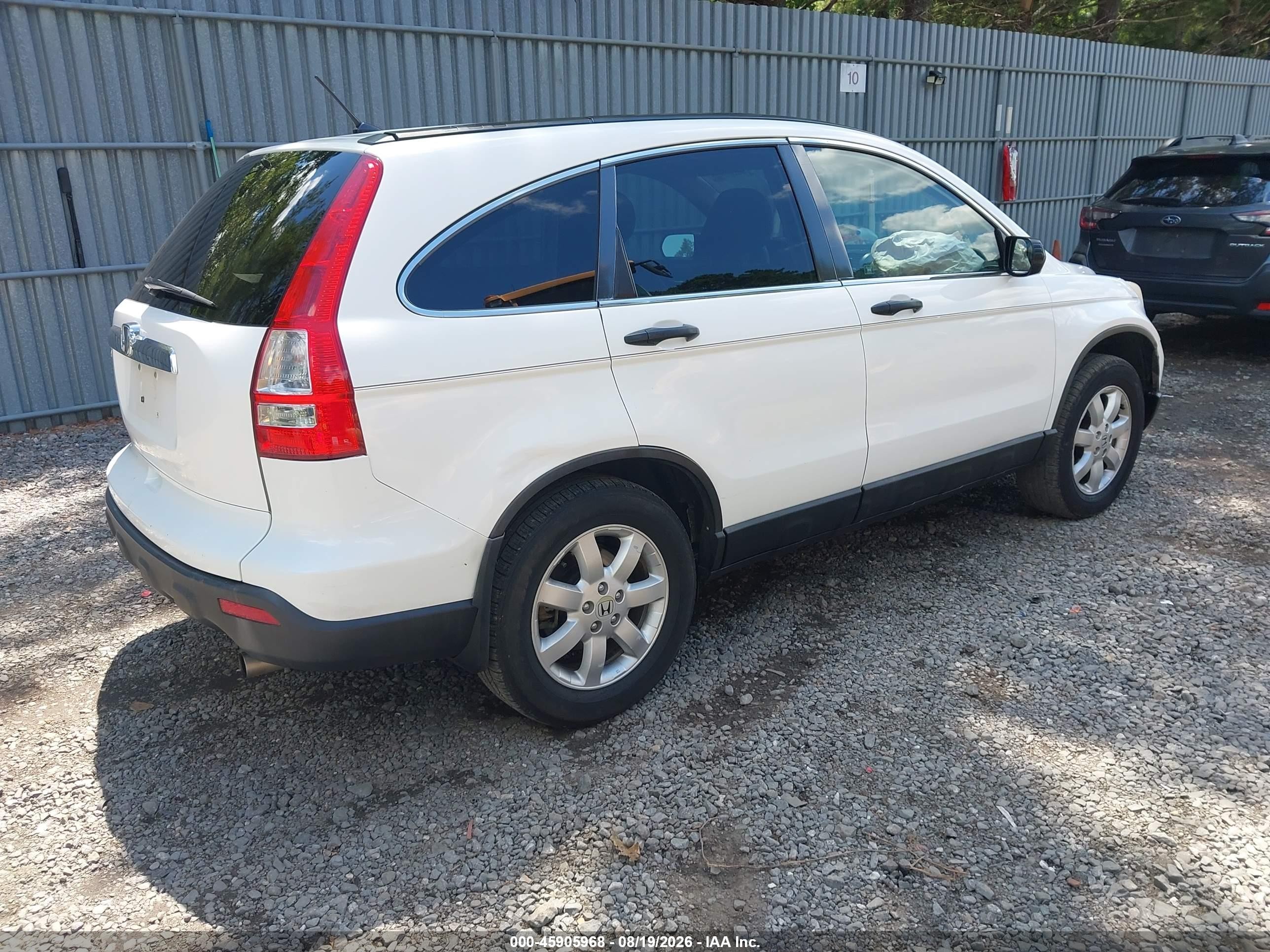 2009 Honda Cr-v Ex White vin: 5J6RE48519L047513