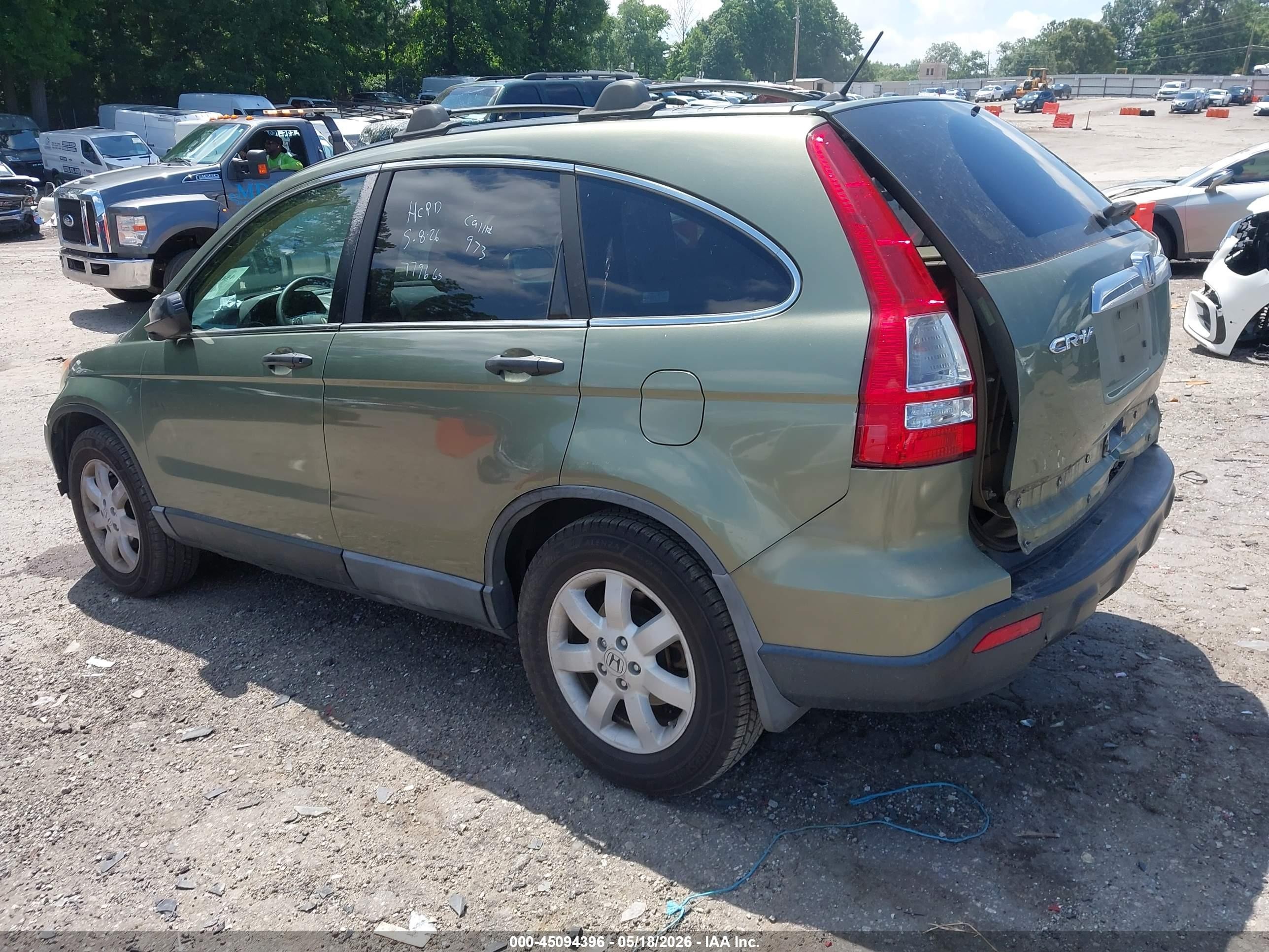 2009 Honda Cr-v Ex Green vin: 5J6RE48519L057796