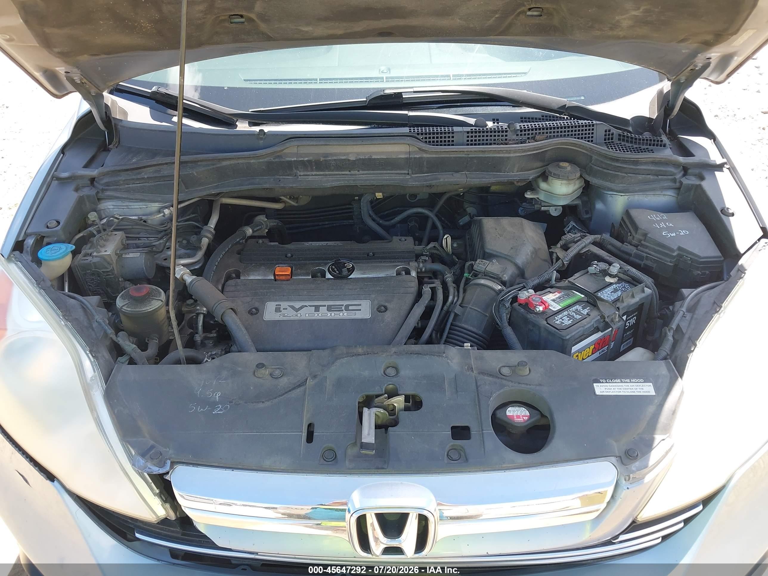 2007 Honda Cr-v Ex Gray vin: 5J6RE48527L005865