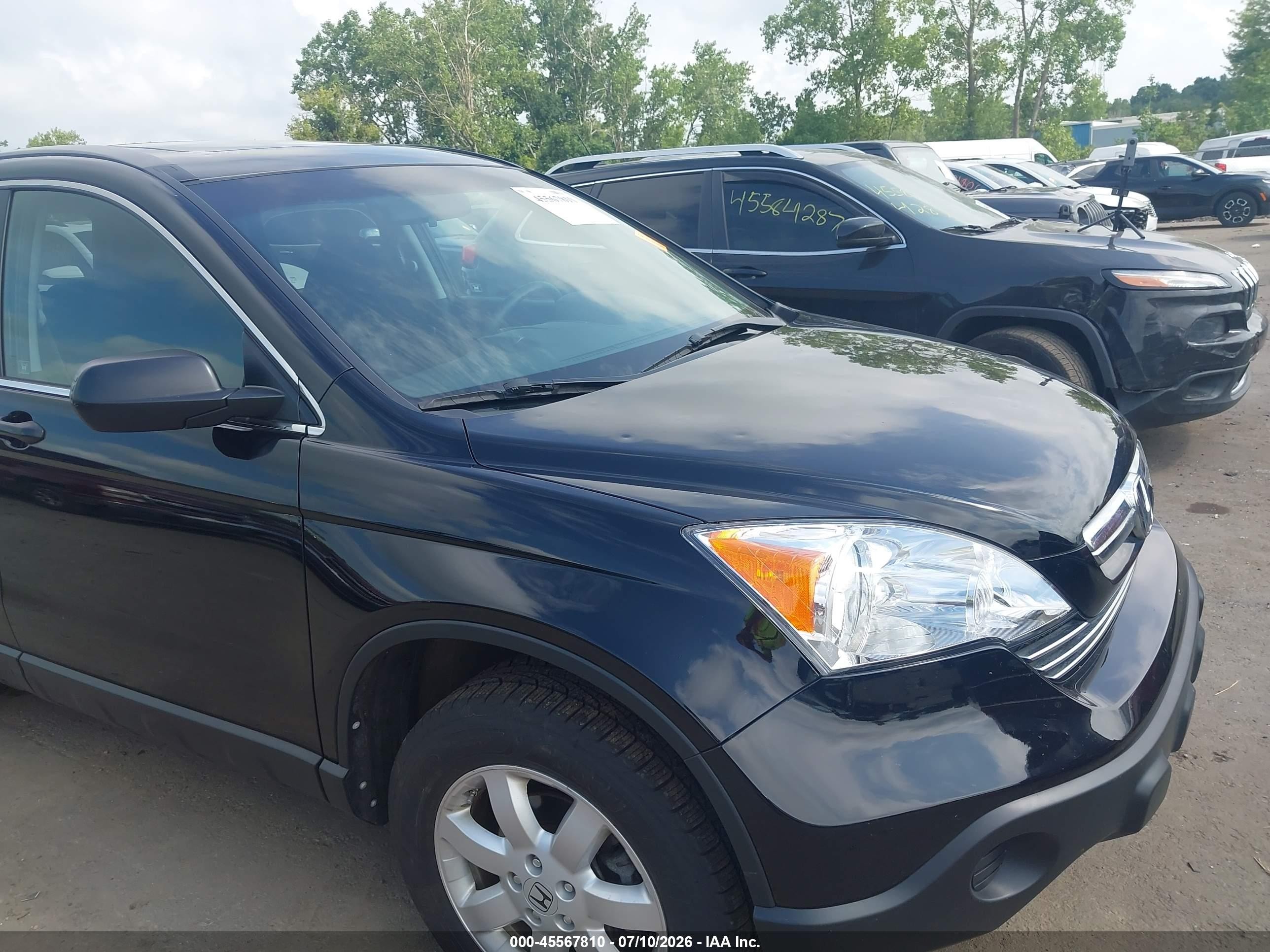 2007 Honda Cr-v Ex Black vin: 5J6RE48527L018552