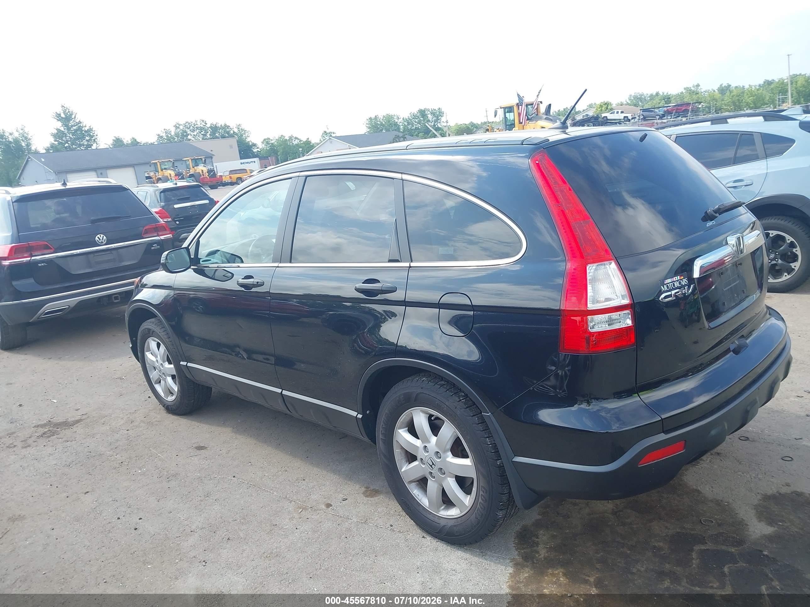 2007 Honda Cr-v Ex Black vin: 5J6RE48527L018552
