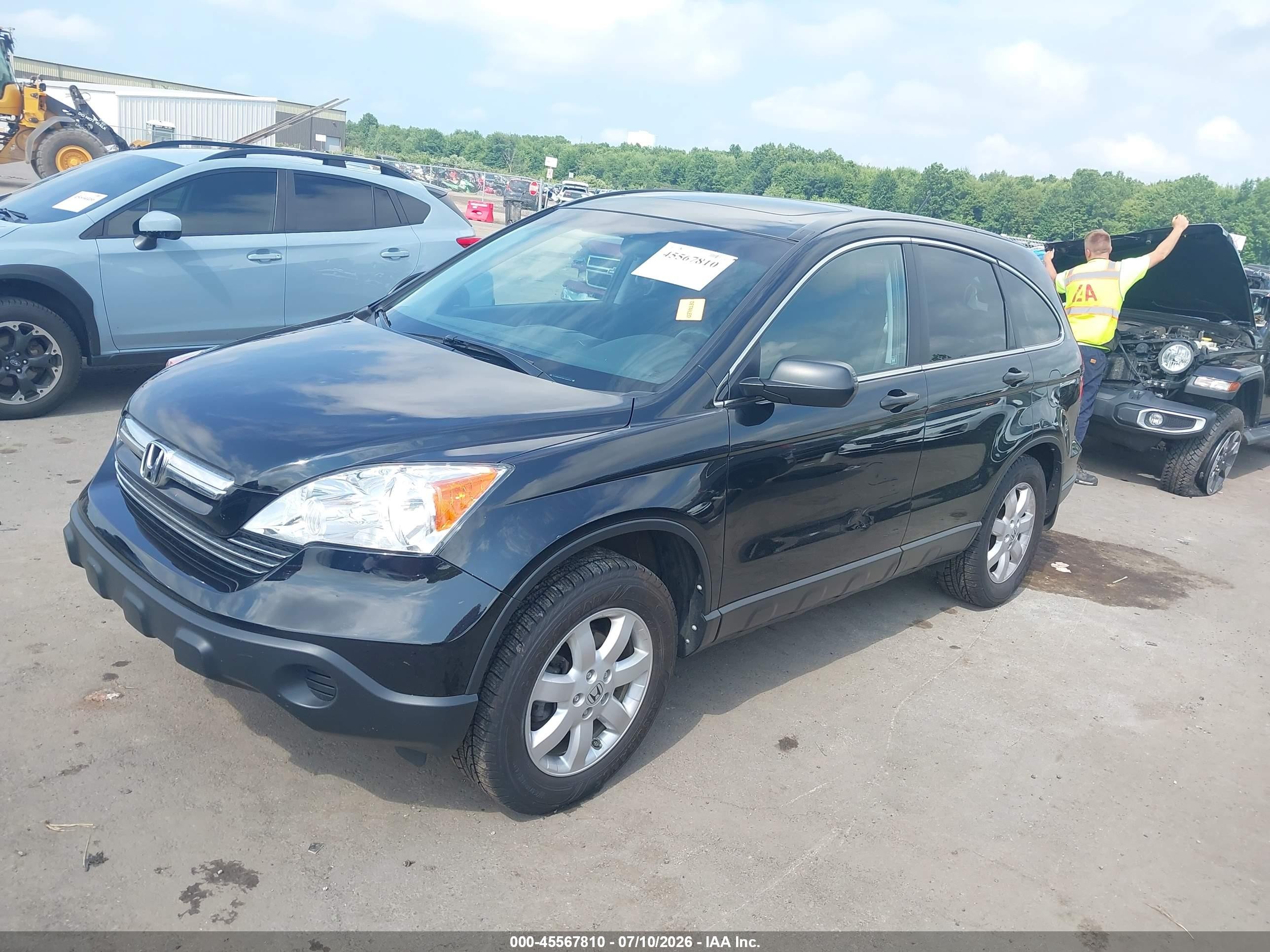 2007 Honda Cr-v Ex Black vin: 5J6RE48527L018552