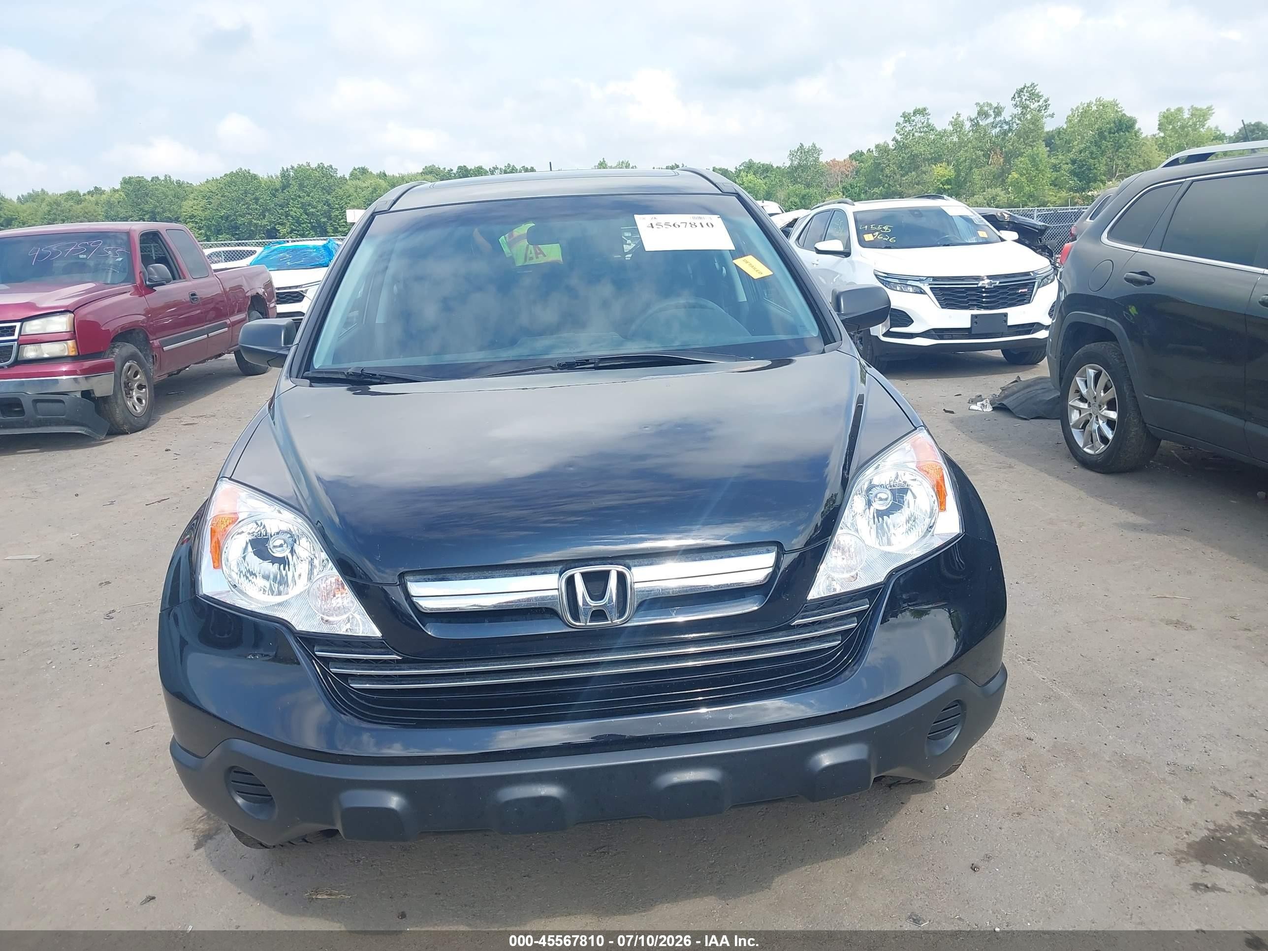 2007 Honda Cr-v Ex Black vin: 5J6RE48527L018552