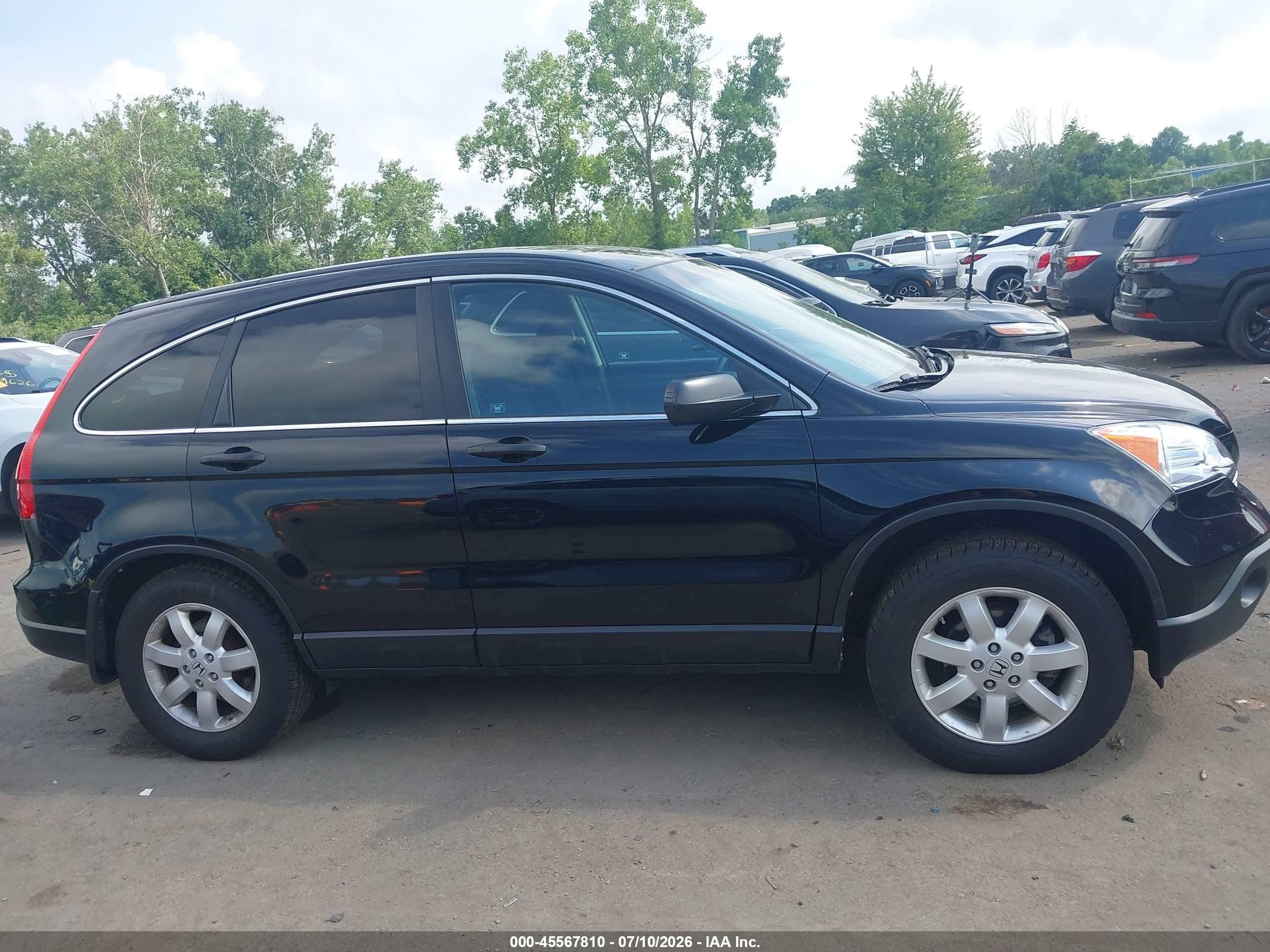 2007 Honda Cr-v Ex Black vin: 5J6RE48527L018552