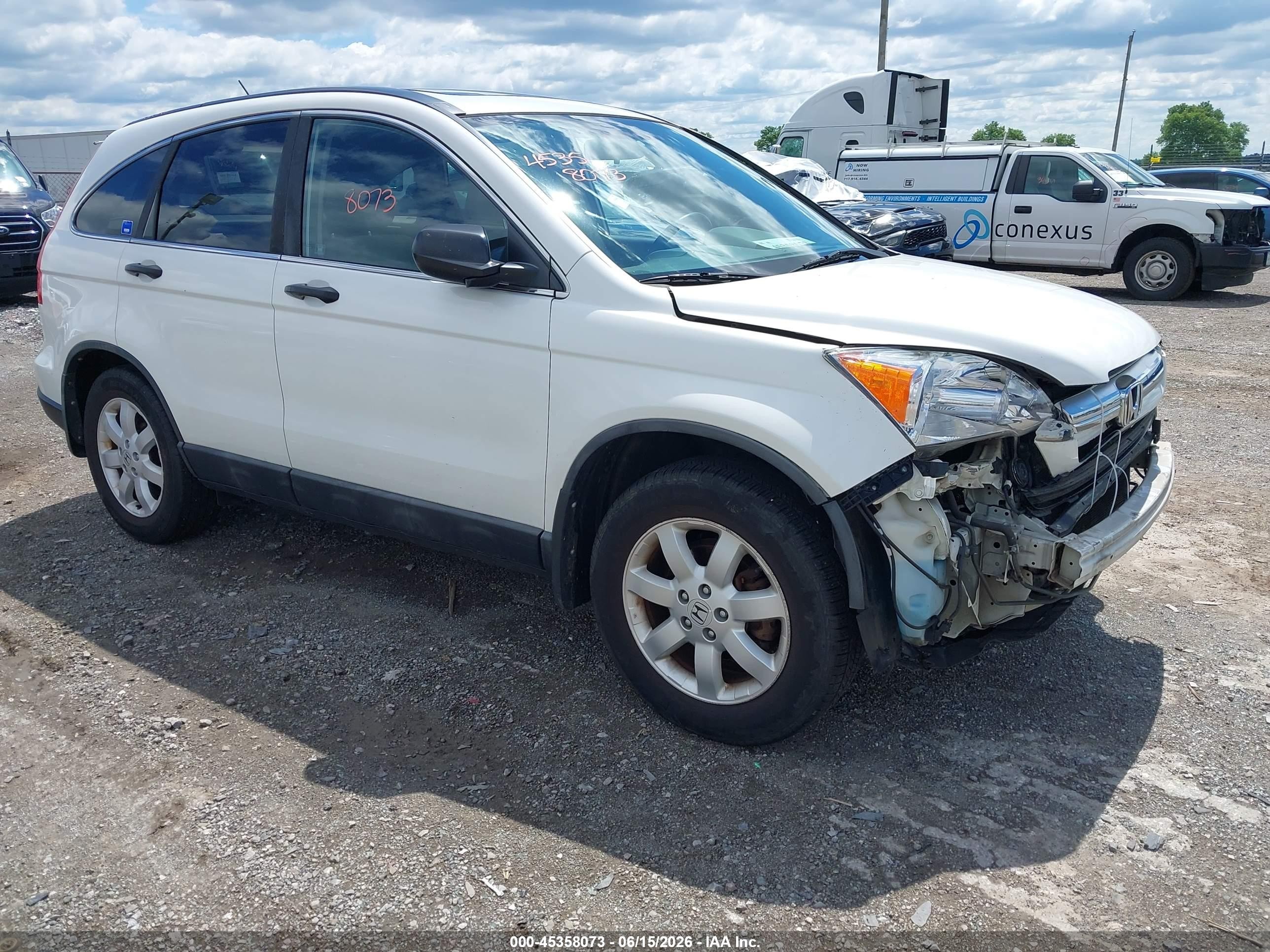 2008 Honda Cr-v Ex White vin: 5J6RE48528L028547