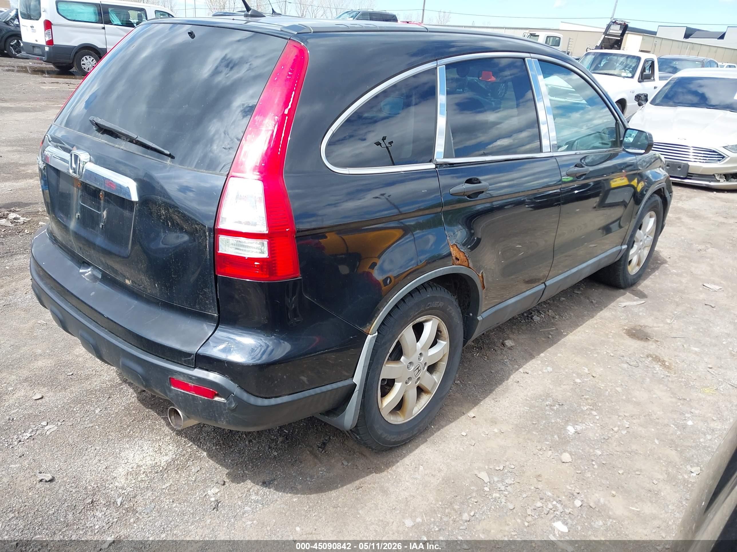 2008 Honda Cr-v Ex Black vin: 5J6RE48528L031058