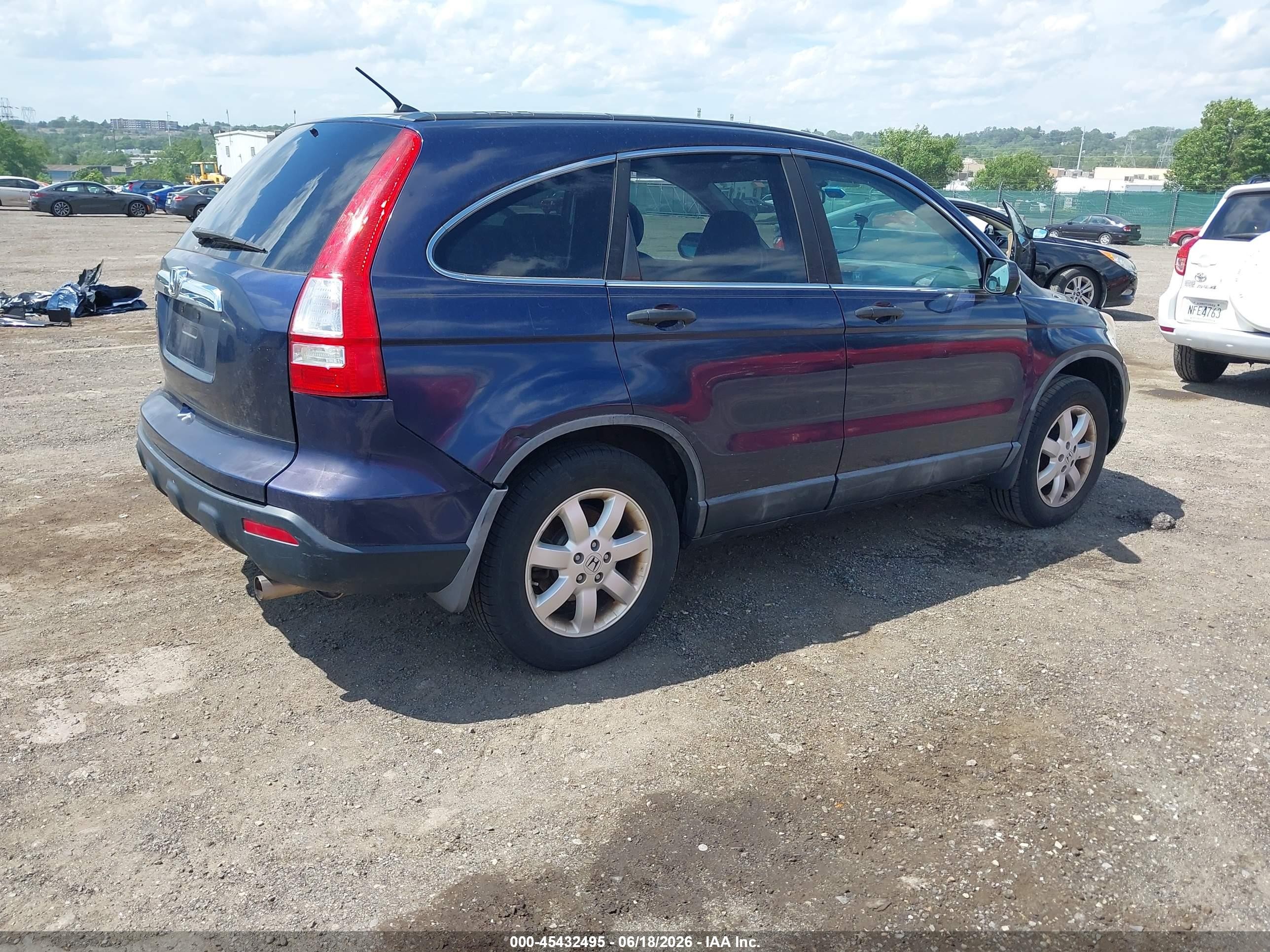 2008 Honda Cr-v Ex Dark Blue vin: 5J6RE48528L040651