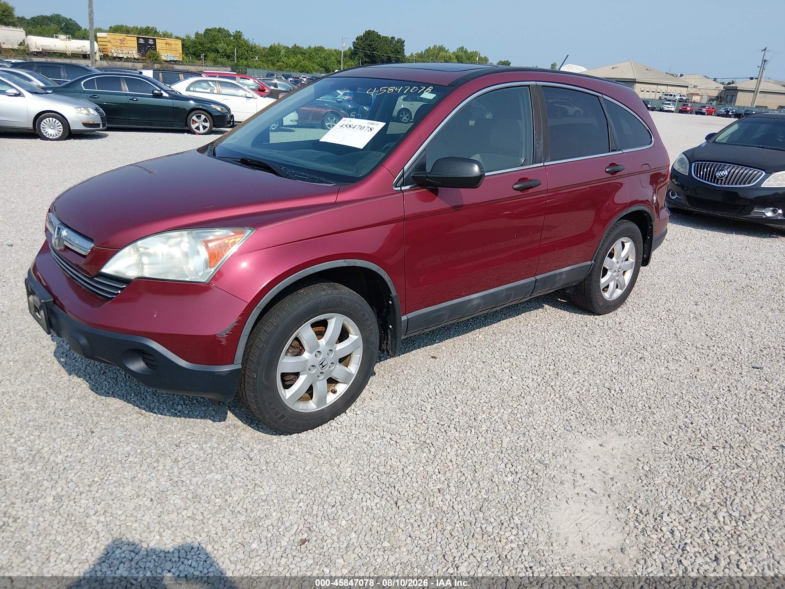 2009 Honda Cr-v Ex Burgundy vin: 5J6RE48529L013483