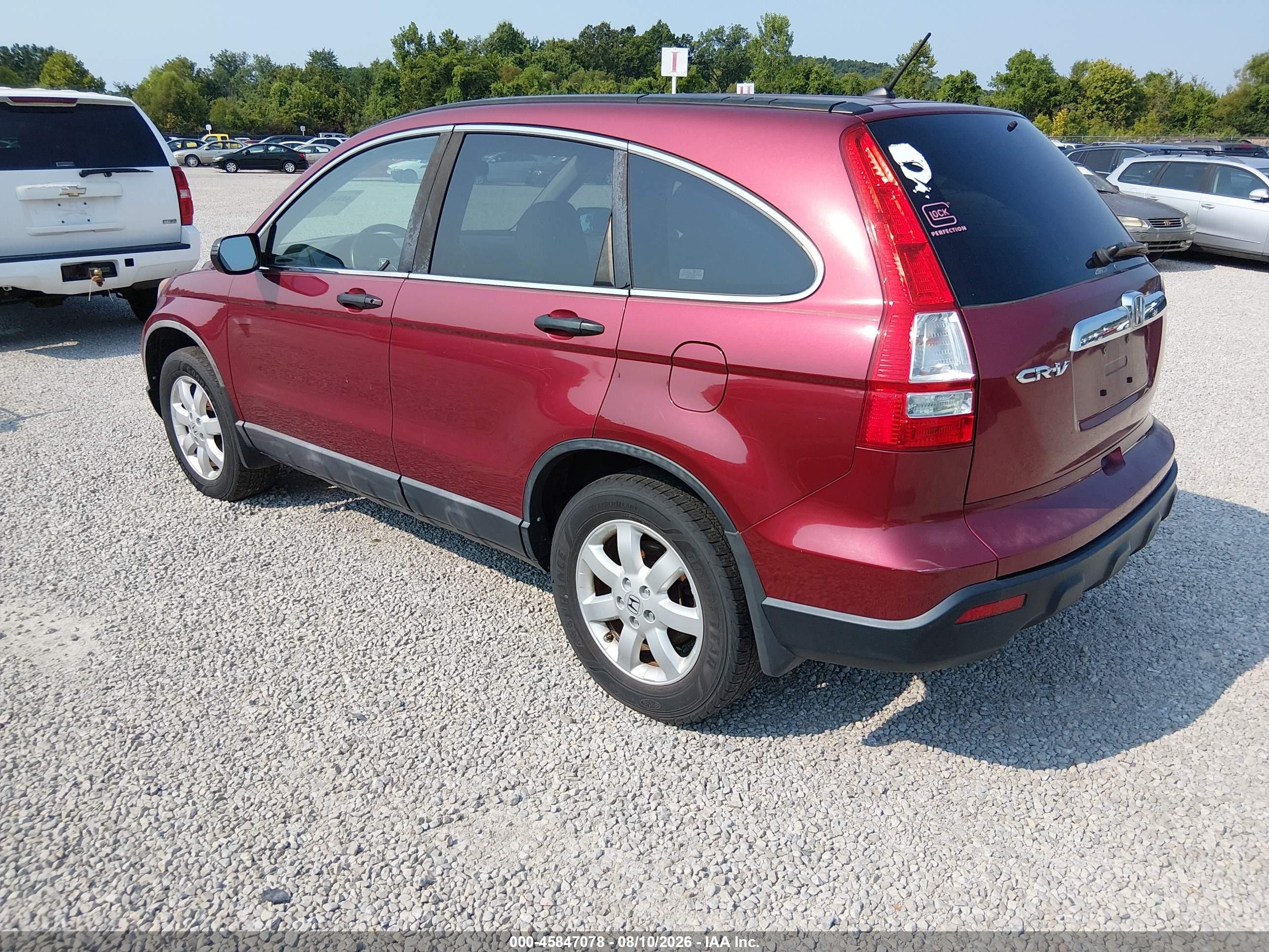 2009 Honda Cr-v Ex Burgundy vin: 5J6RE48529L013483