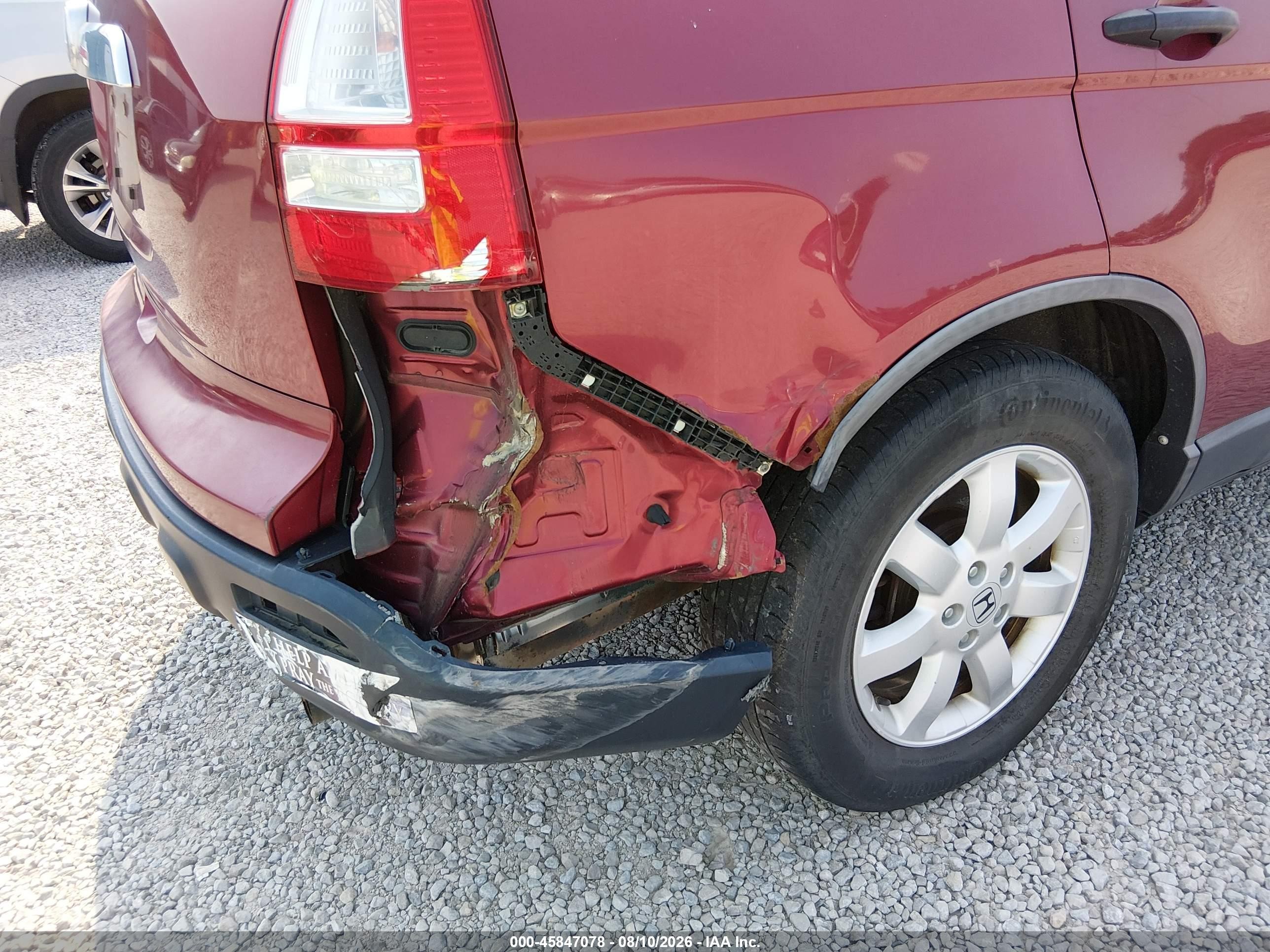 2009 Honda Cr-v Ex Burgundy vin: 5J6RE48529L013483