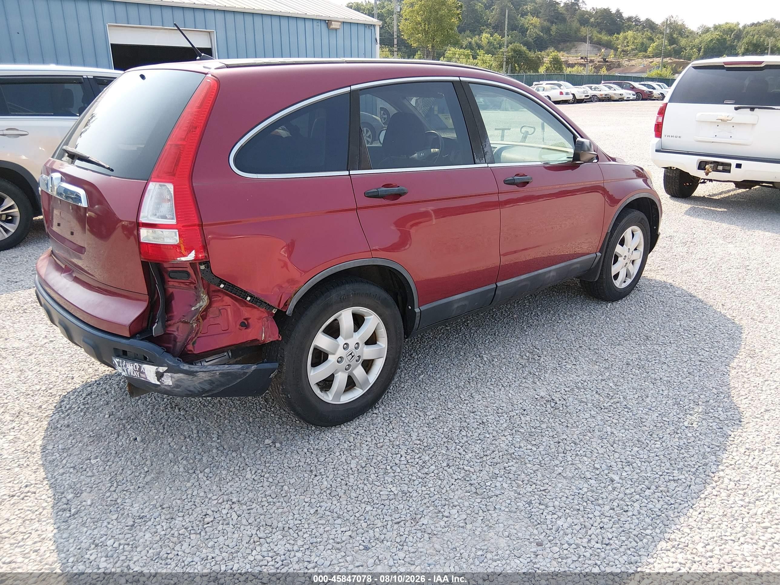 2009 Honda Cr-v Ex Burgundy vin: 5J6RE48529L013483